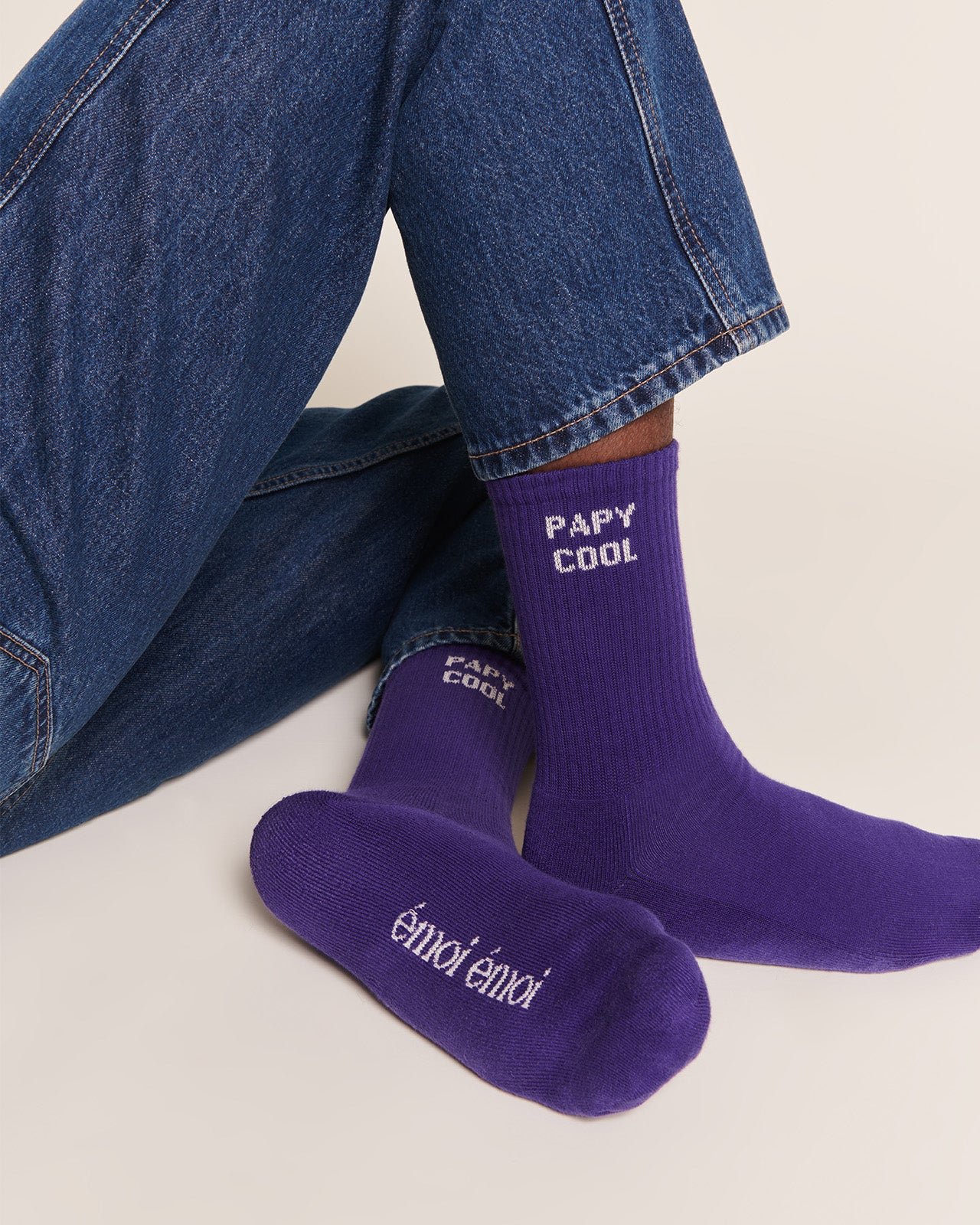 Les chaussettes tonton cool EMOI EMOI Purple