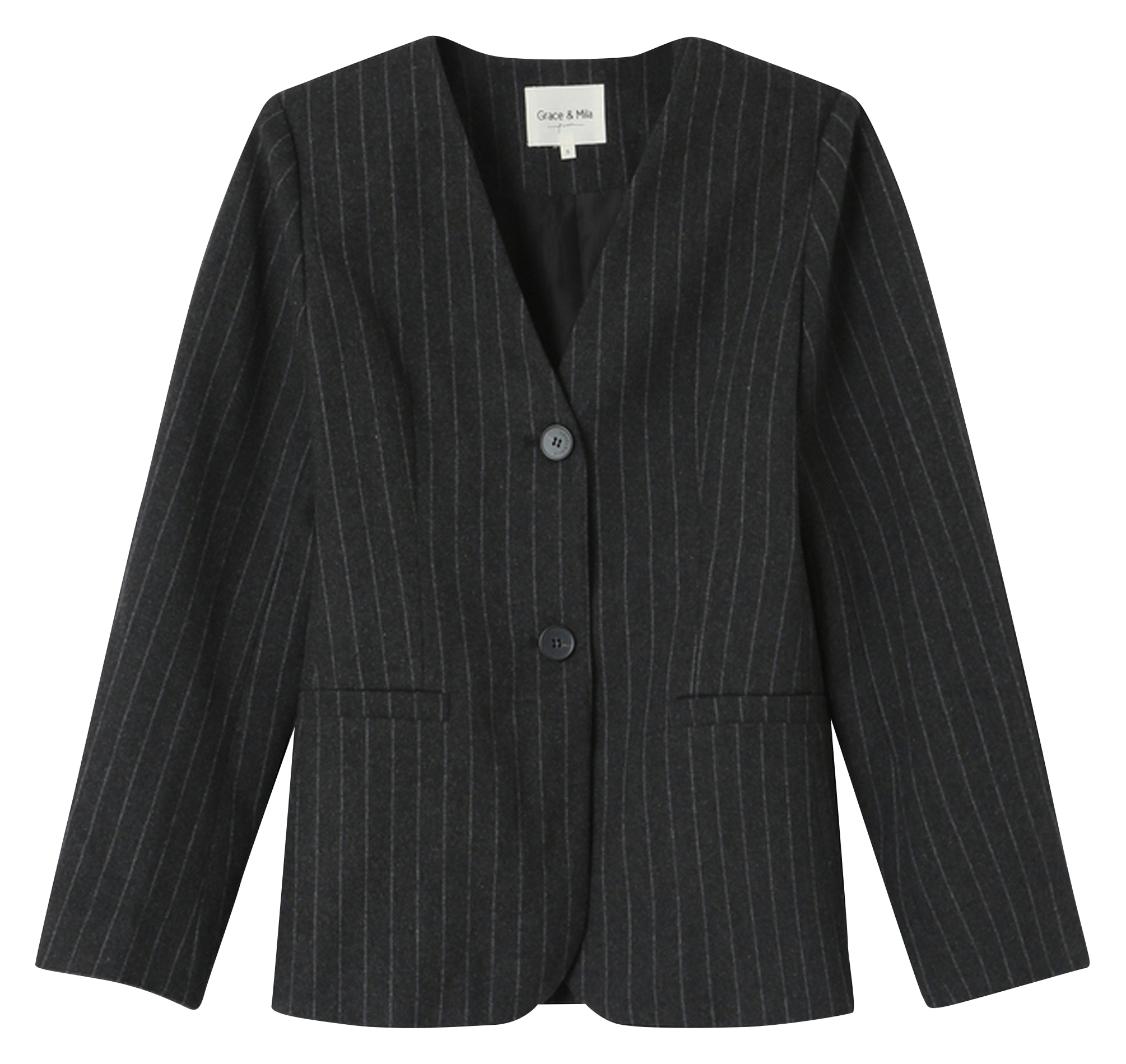 Striped suit jacket GRACE ET MILA Black