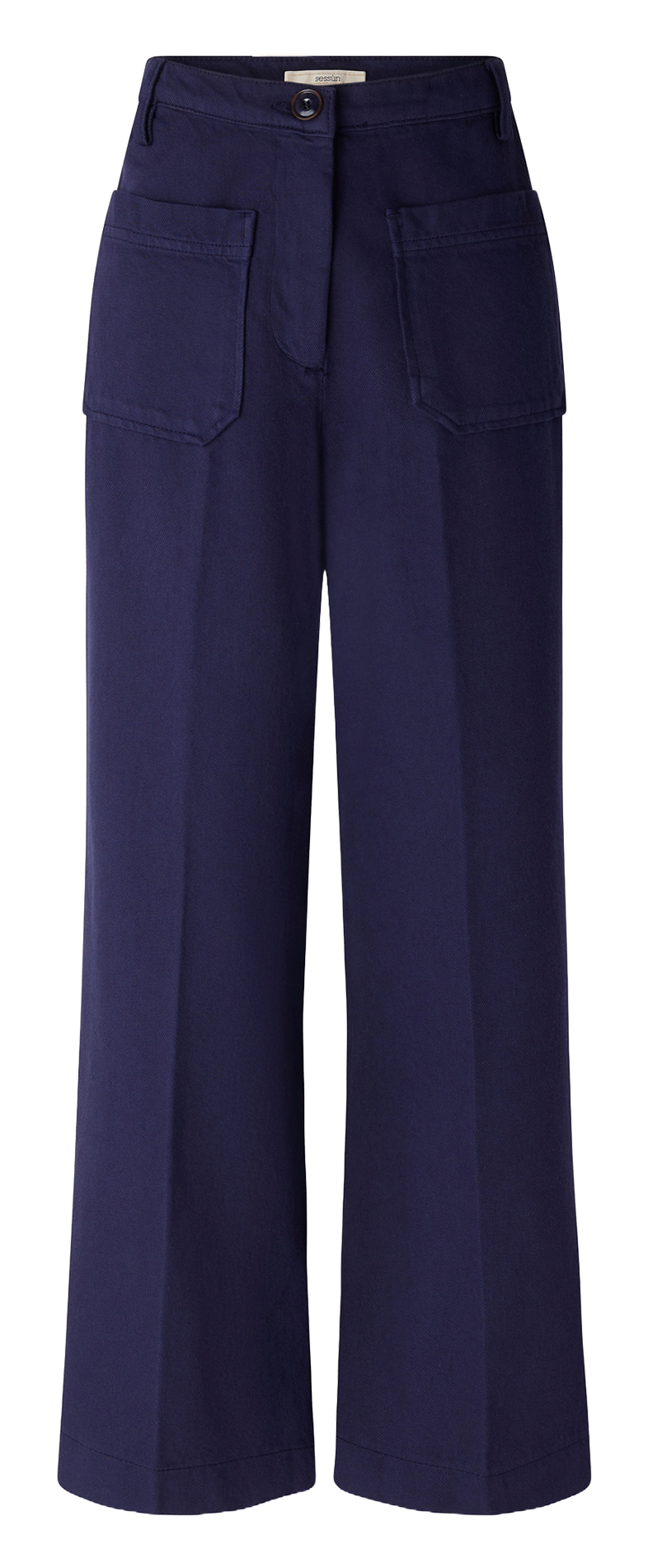 Jean droit taille haute en coton SESSUN Bleu