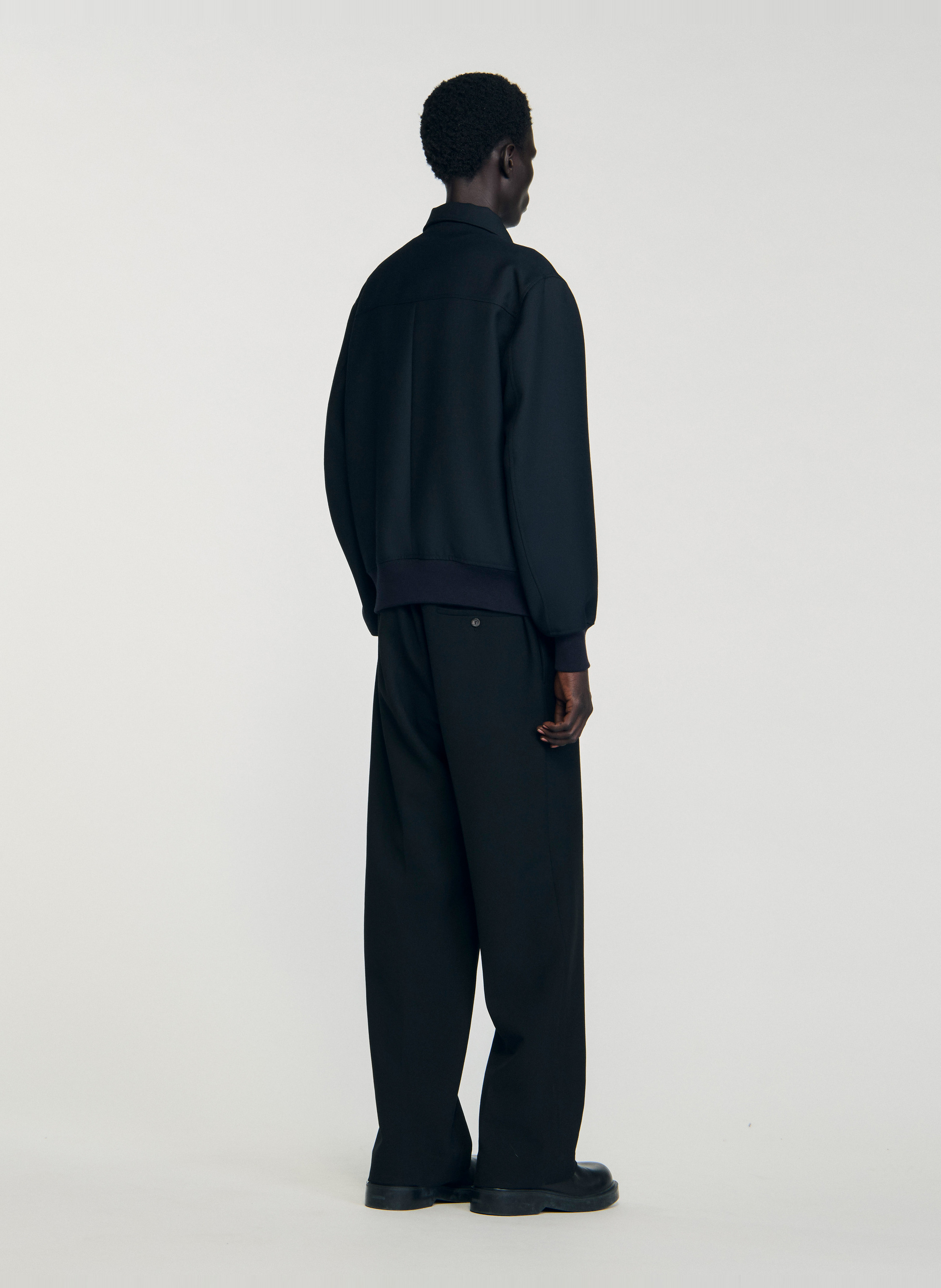 Veste droite col classique SANDRO Bleu