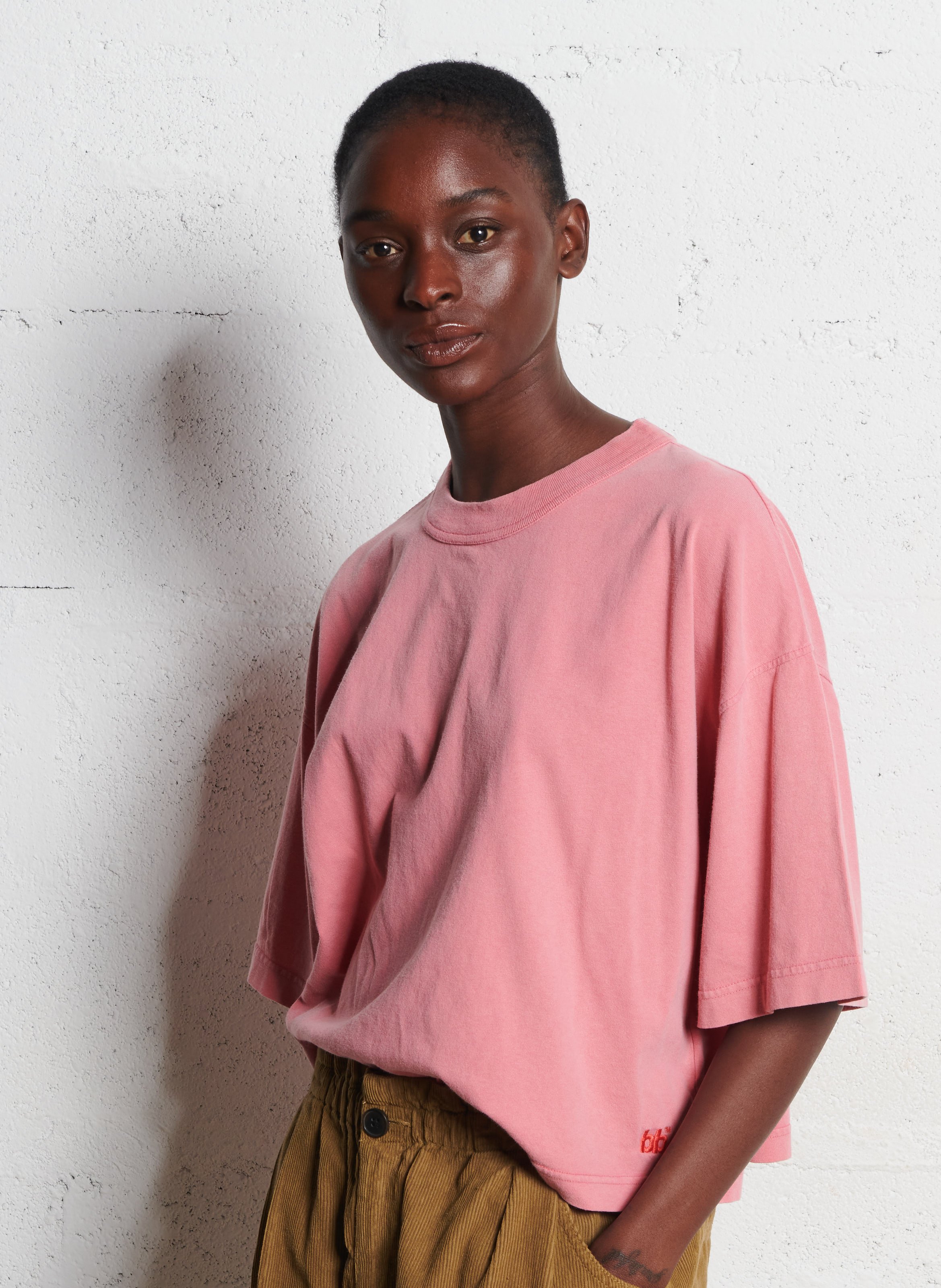 T-shirt met ronde hals van katoen BELLEROSE