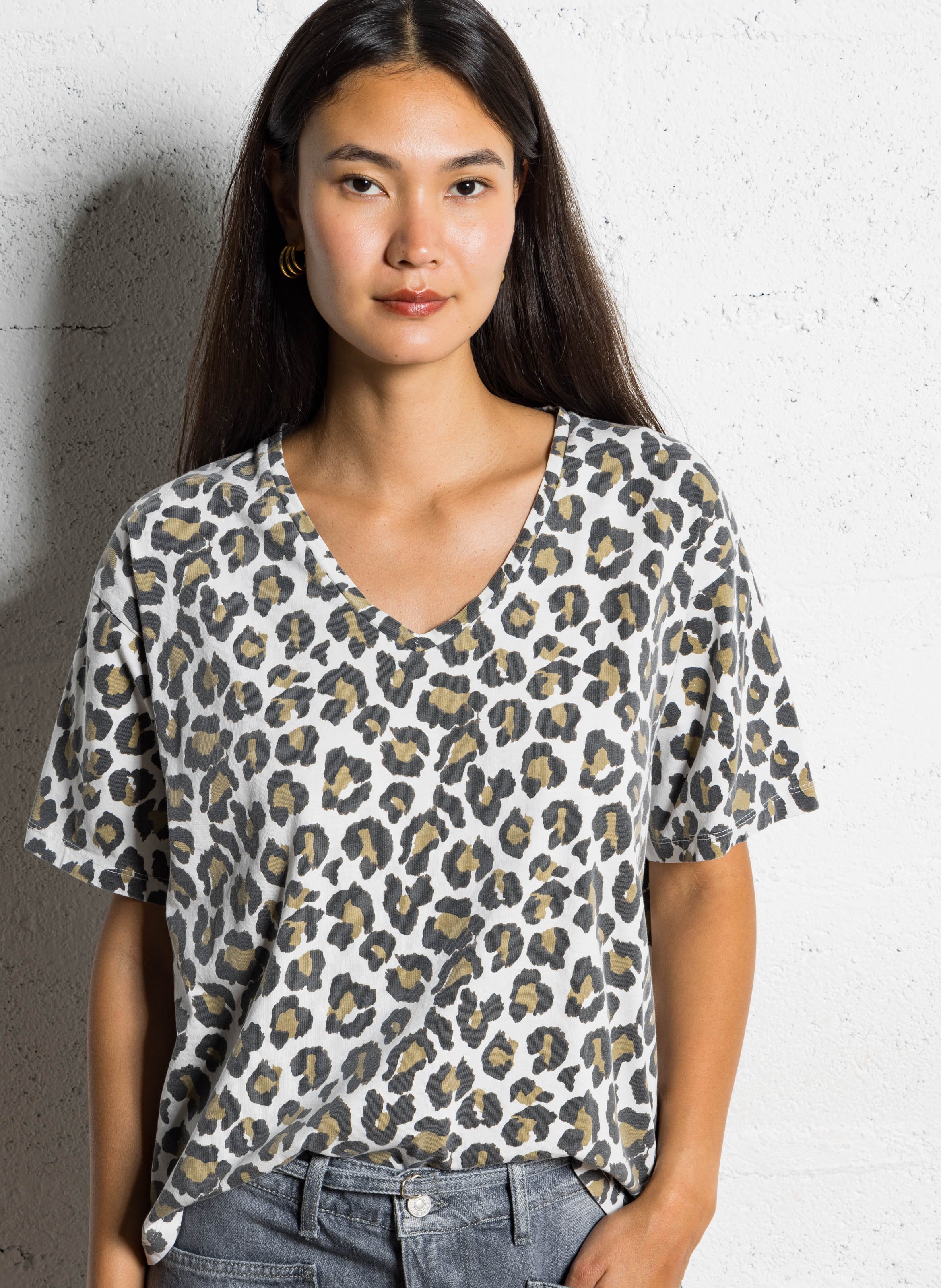 Basic cotton T-shirt LE TEMPS DES CERISES Brown