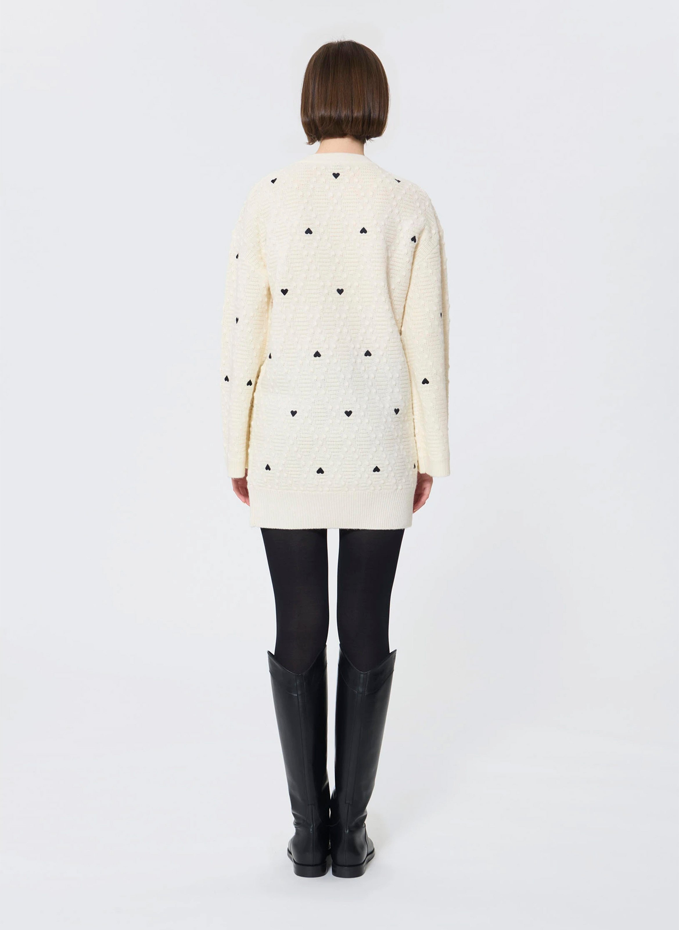 Robe courte col rond en laine TARA JARMON Beige