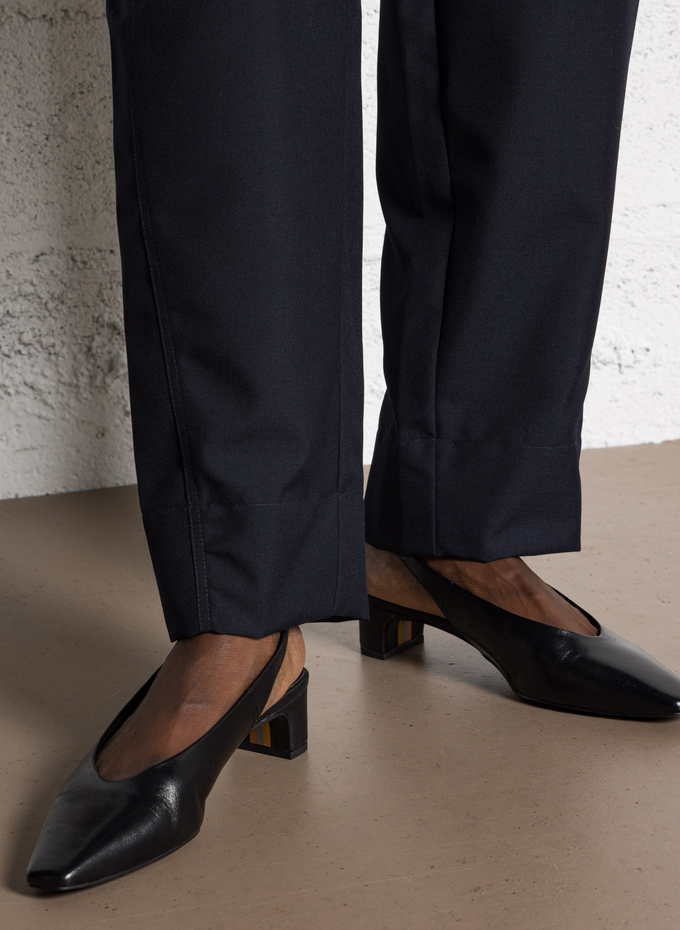 Leather slingbacks SAM EDELMAN Black