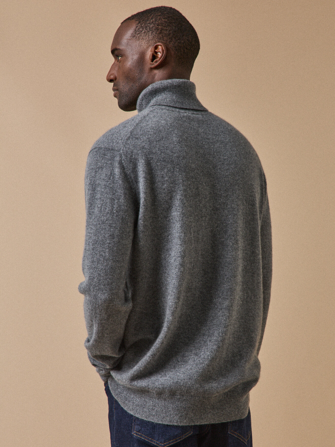 Turtleneck sweater - cashmere Grey