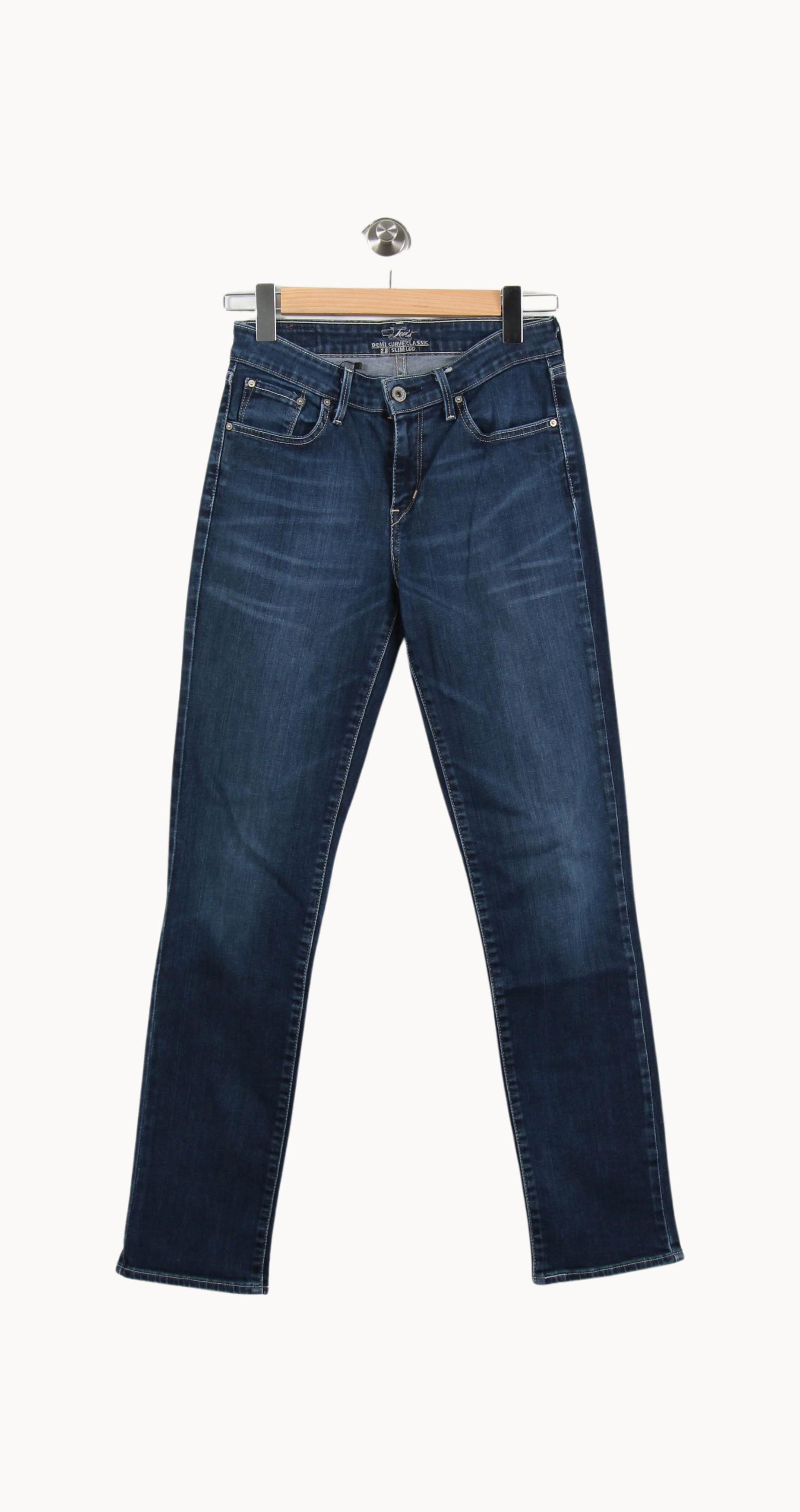 Cropped slim jeans with studs LEVI'S - Seconde main Blue