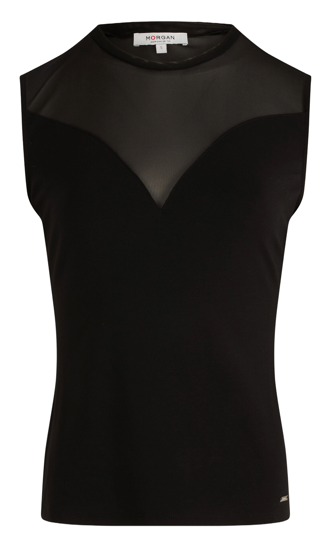 Aansluitende top met ronde hals MORGAN Zwart