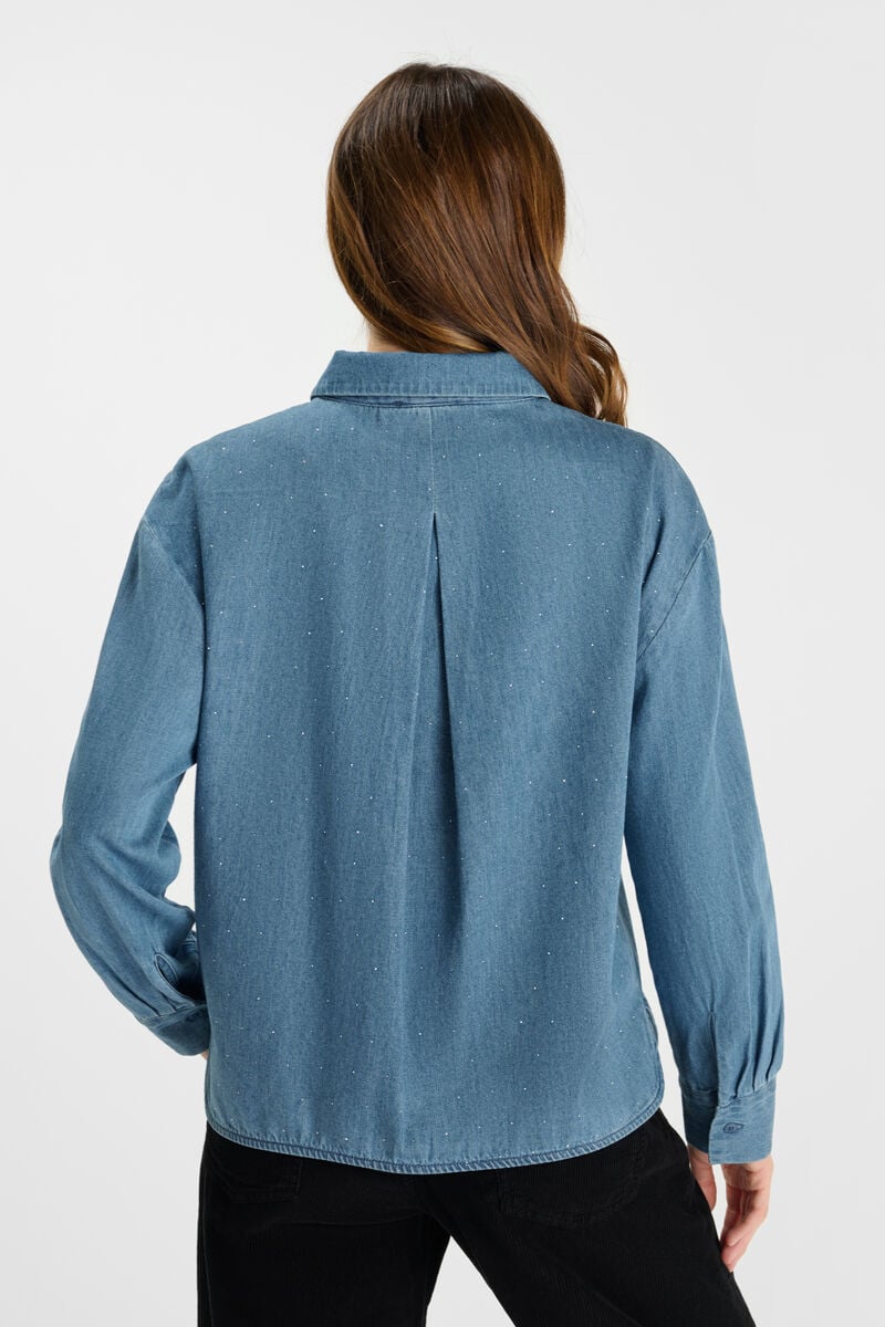Denim top LE TEMPS DES CERISES Blue