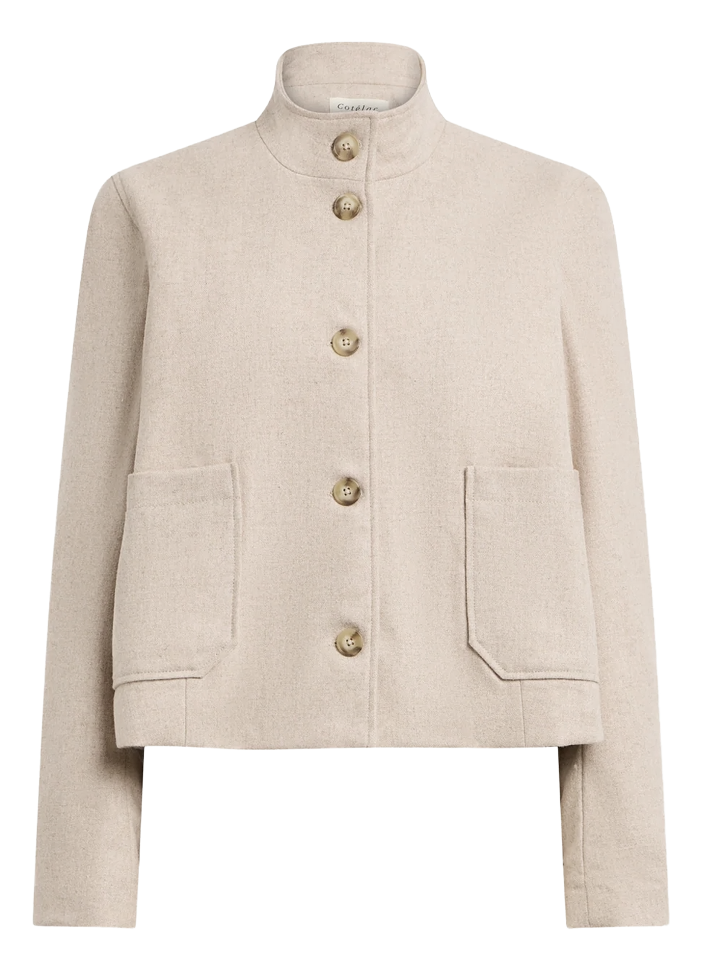 Wollmix-Jacke mit Stehkragen ACOTE Beige