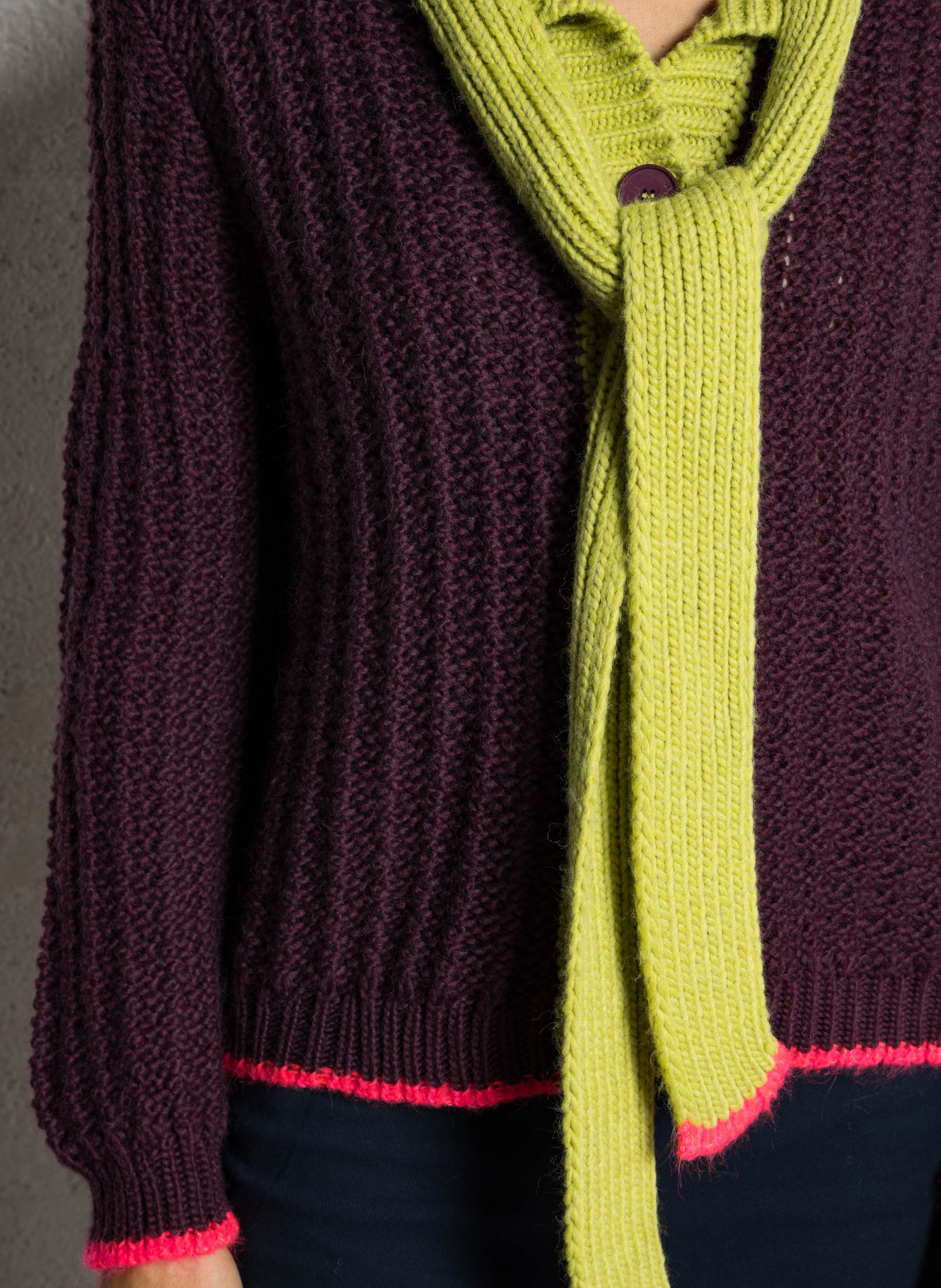 Gilet oversize col rond DR BLOOM Violet