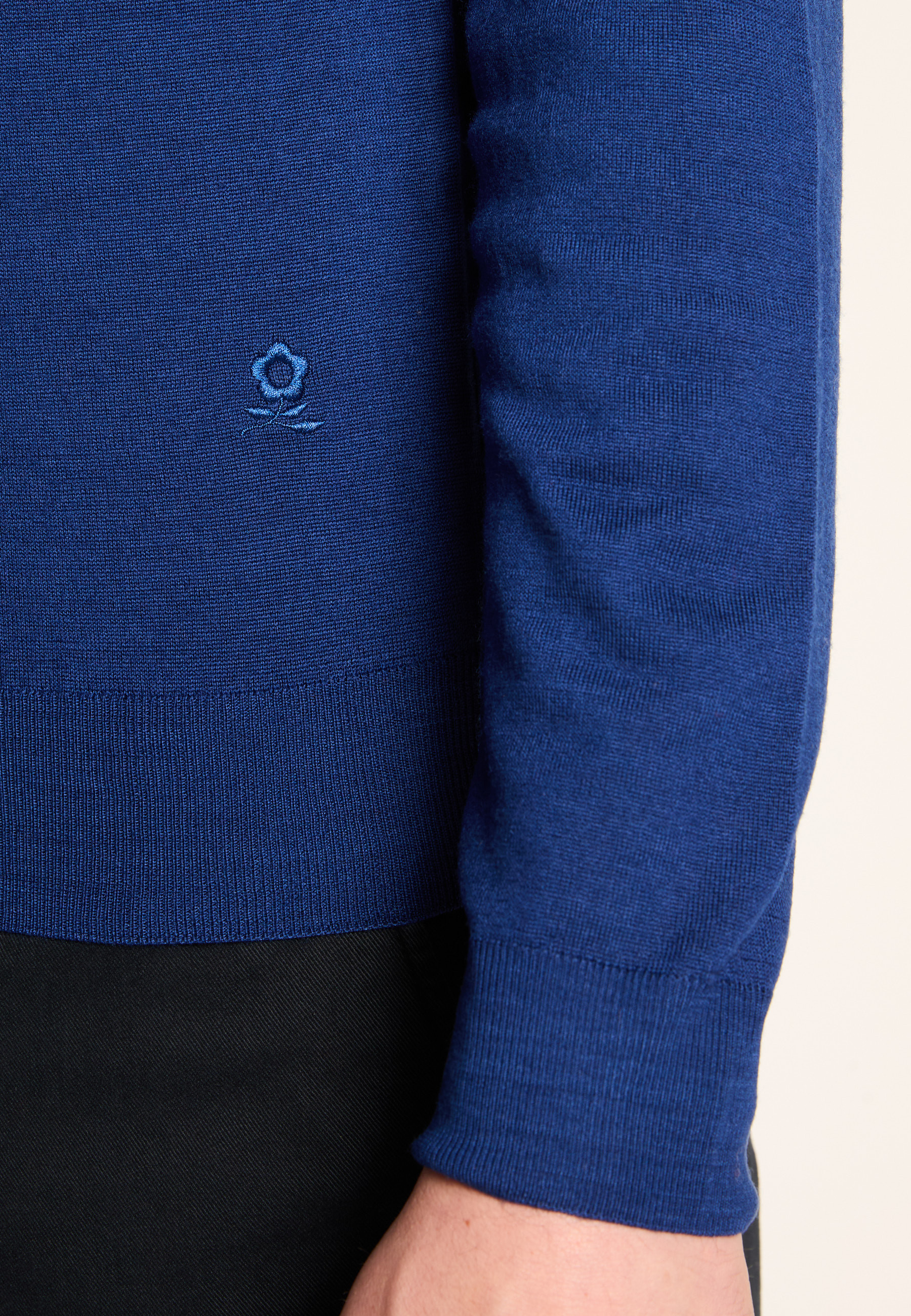 Merino wool sweater MAISON MONTAGUT Blue