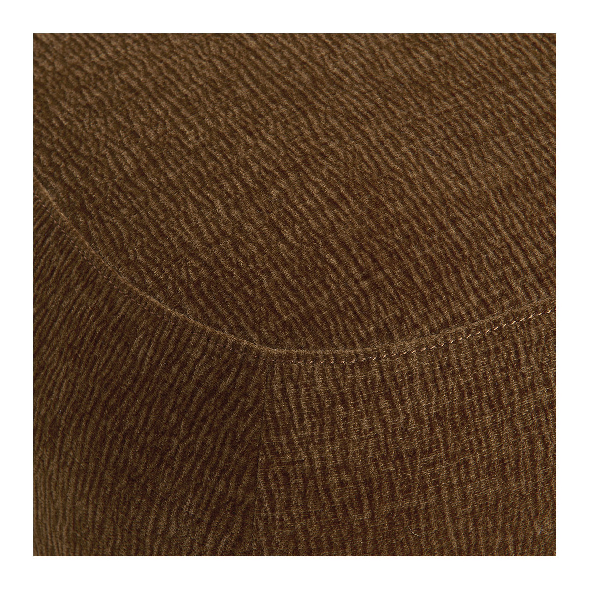 Marbled Velvet Pouf Lisette - Tobacco BLANC D'IVOIRE Brown