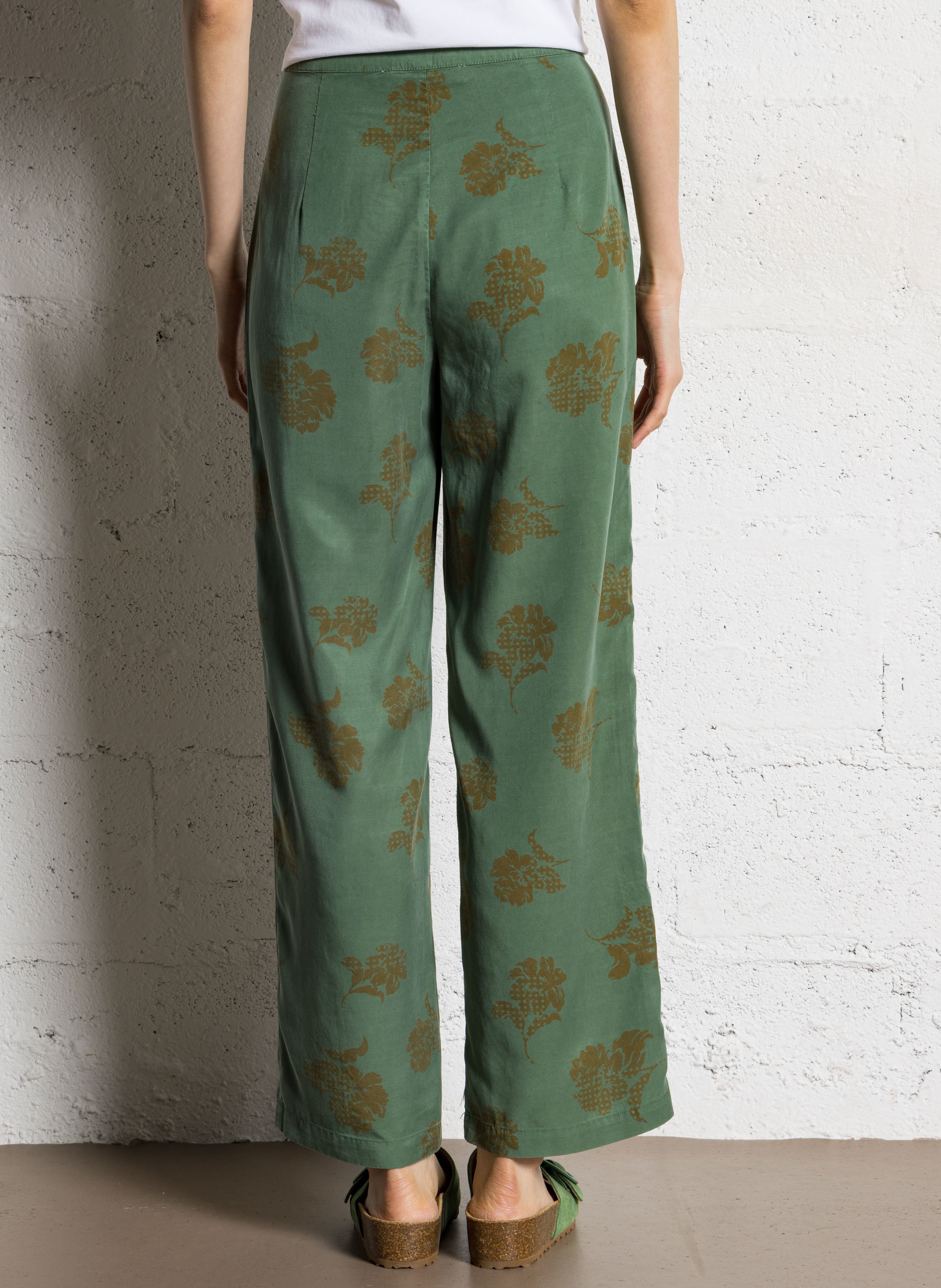 Pantalon droit imprimé NICE THINGS Kaki