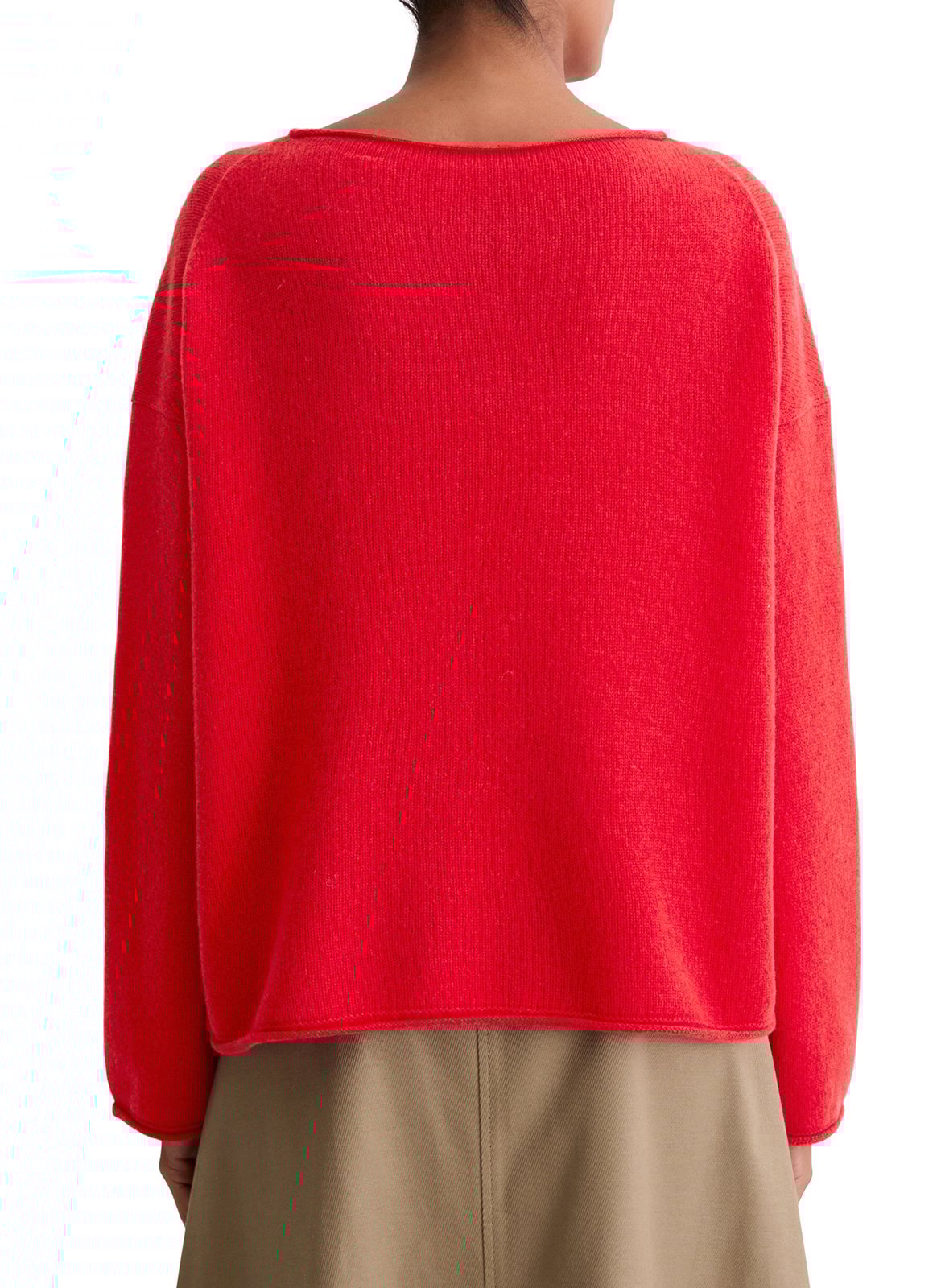 Pull col bateau en laine mélanée MARC O'POLO Rouge