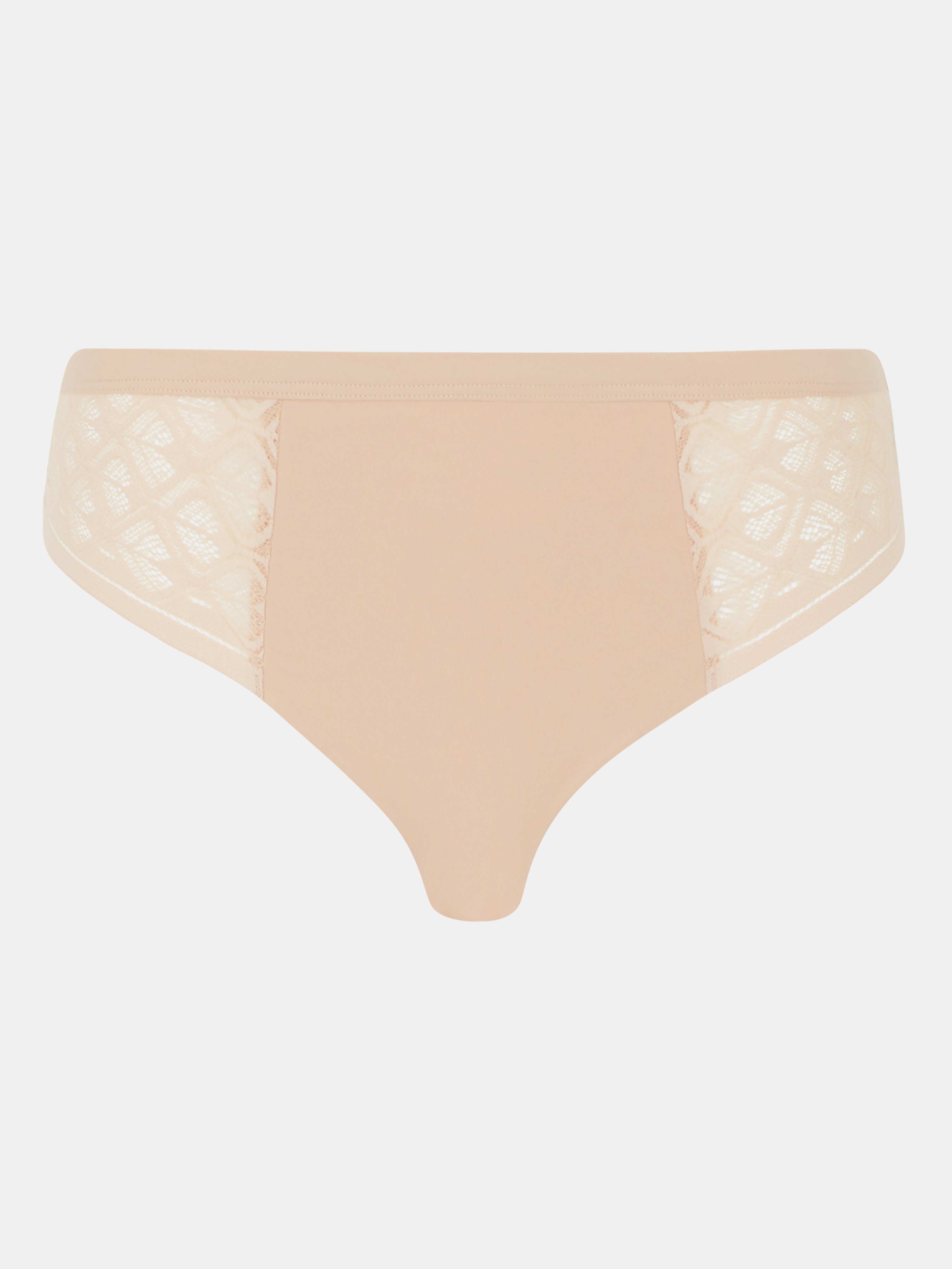 High-waisted lace panties CHANTELLE Beige