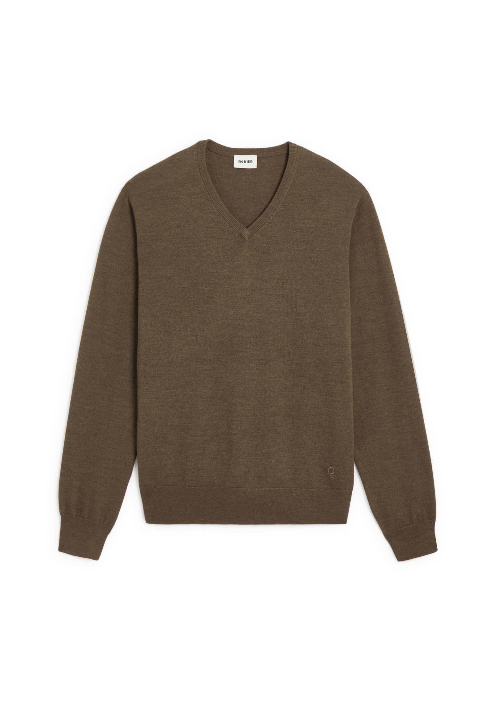 Bunelle wool V-neck sweater RODIER Brown