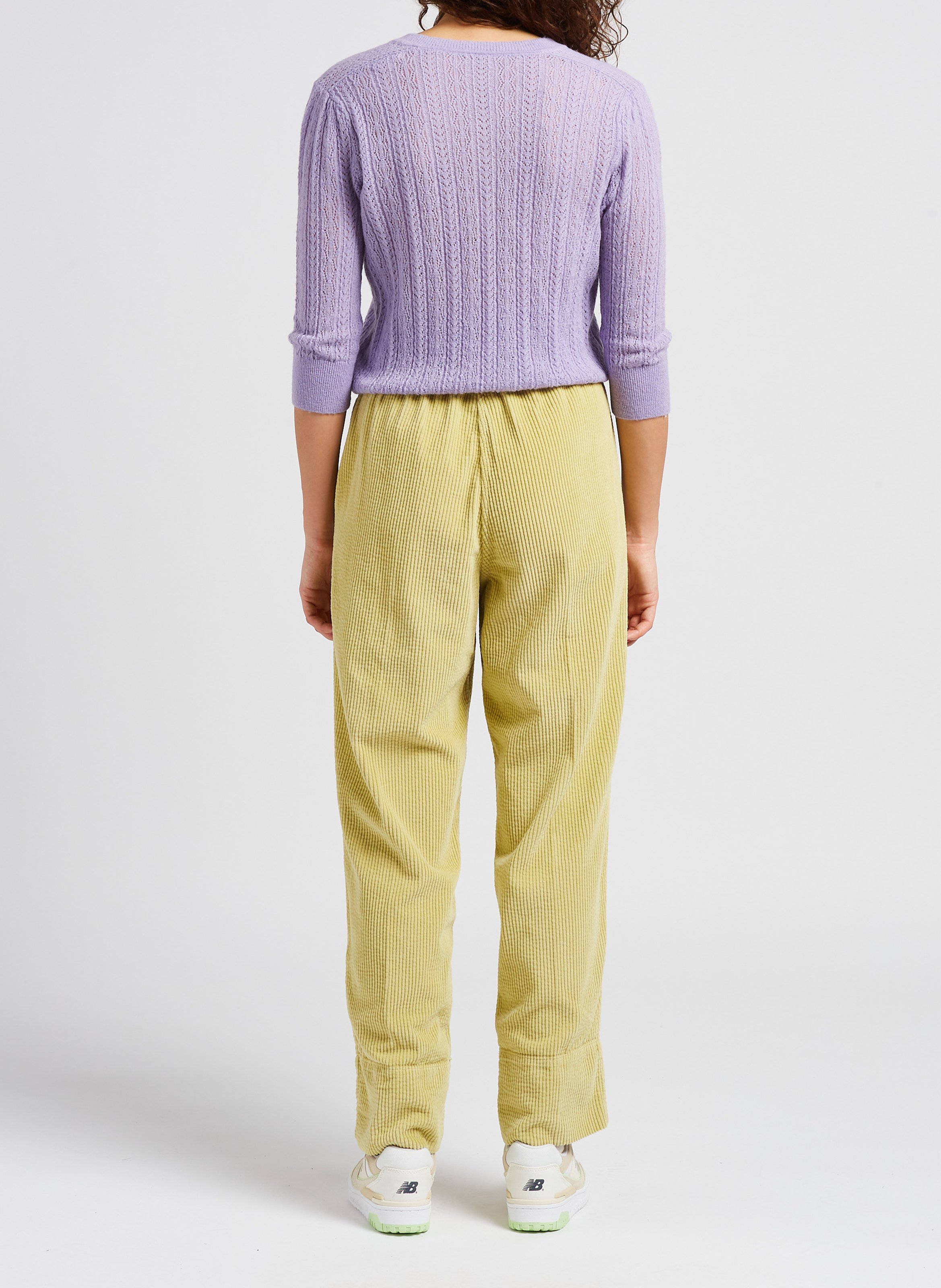 Pull col V n lainé mérinos mélangé  BELLEROSE Violet