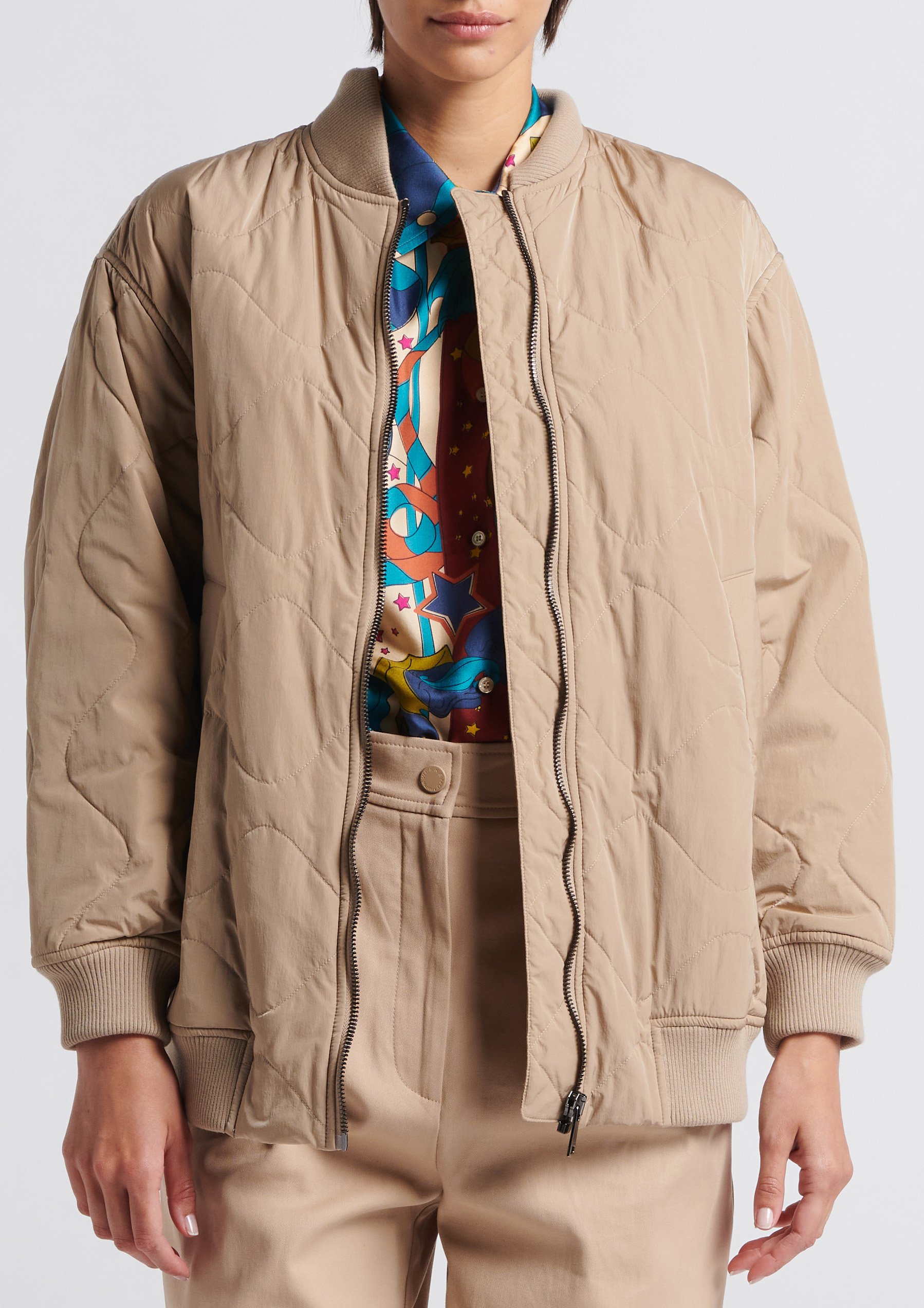 Veste col montant effet matelassé MAX MARA WEEK END Kaki