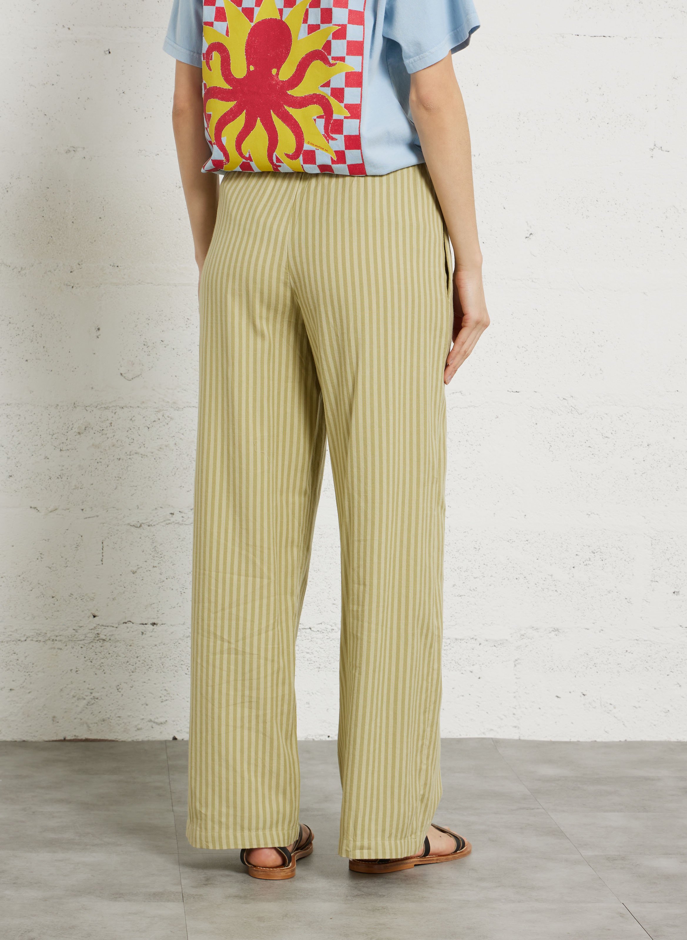 Straight striped trousers  BILLABONG Yellow