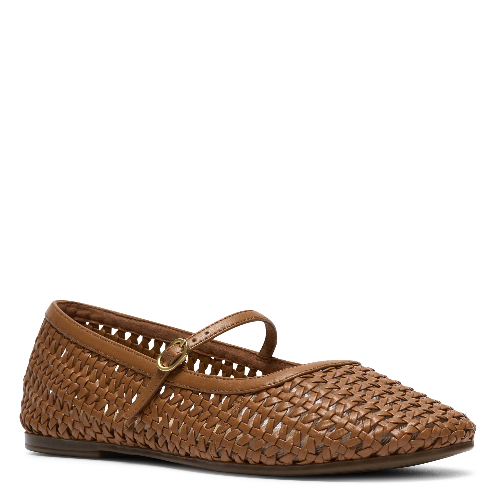 Woven ballet pumps CLARKS Brown