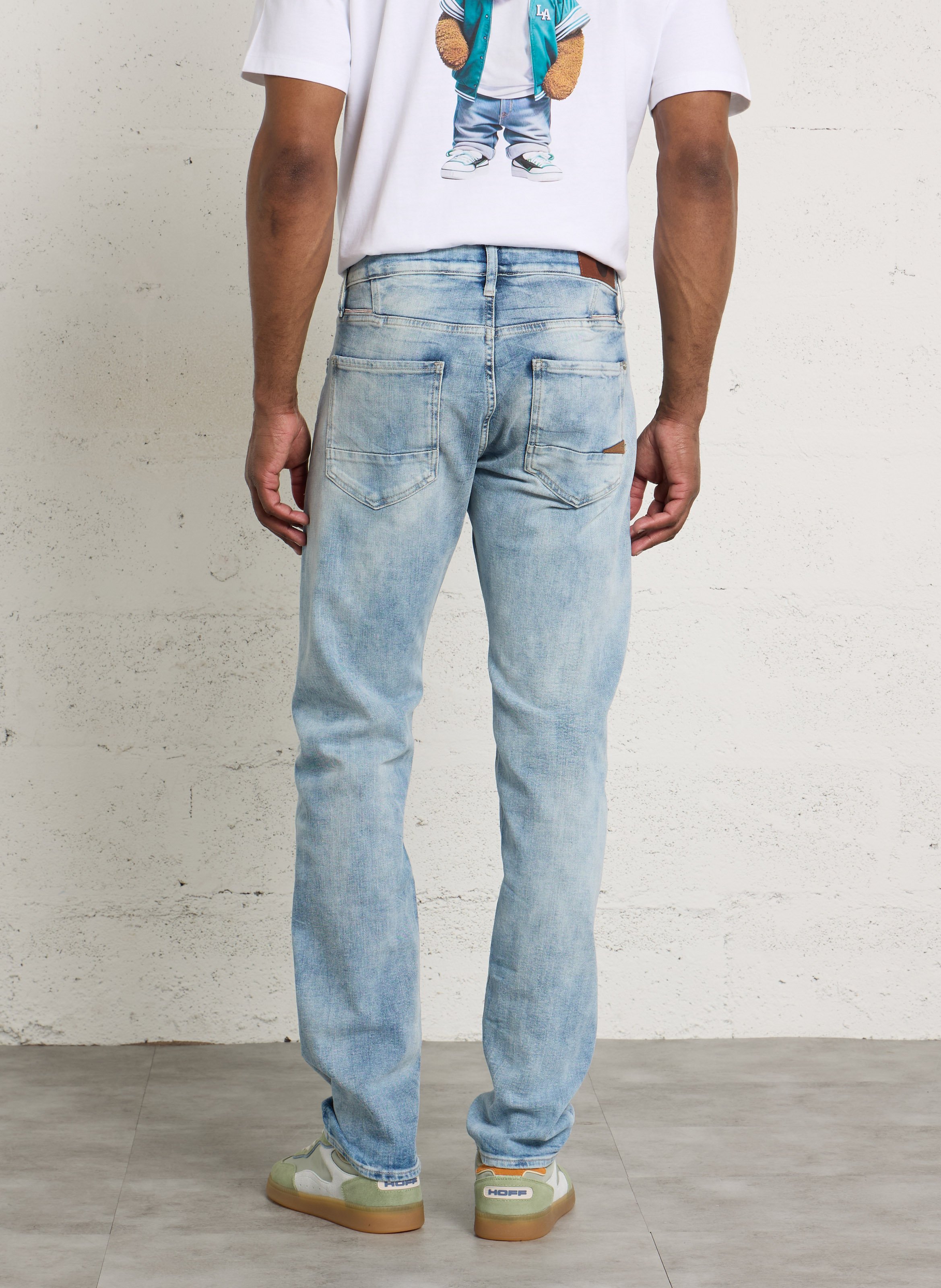 Schmale Jeans aus Baumwollmischung LE TEMPS DES CERISES Blau