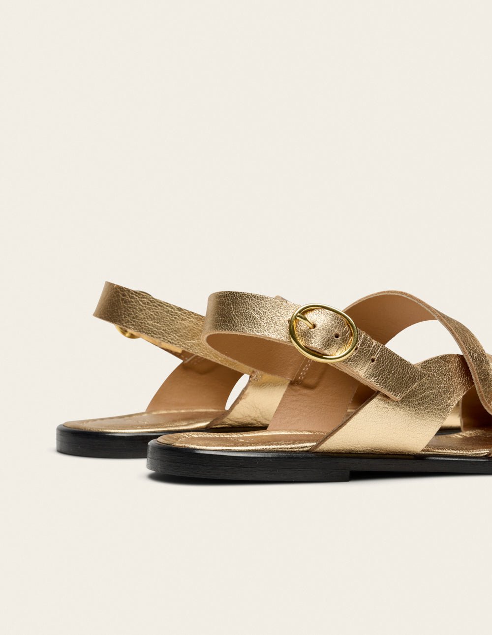 Faux leather sandals ODAJE Golden