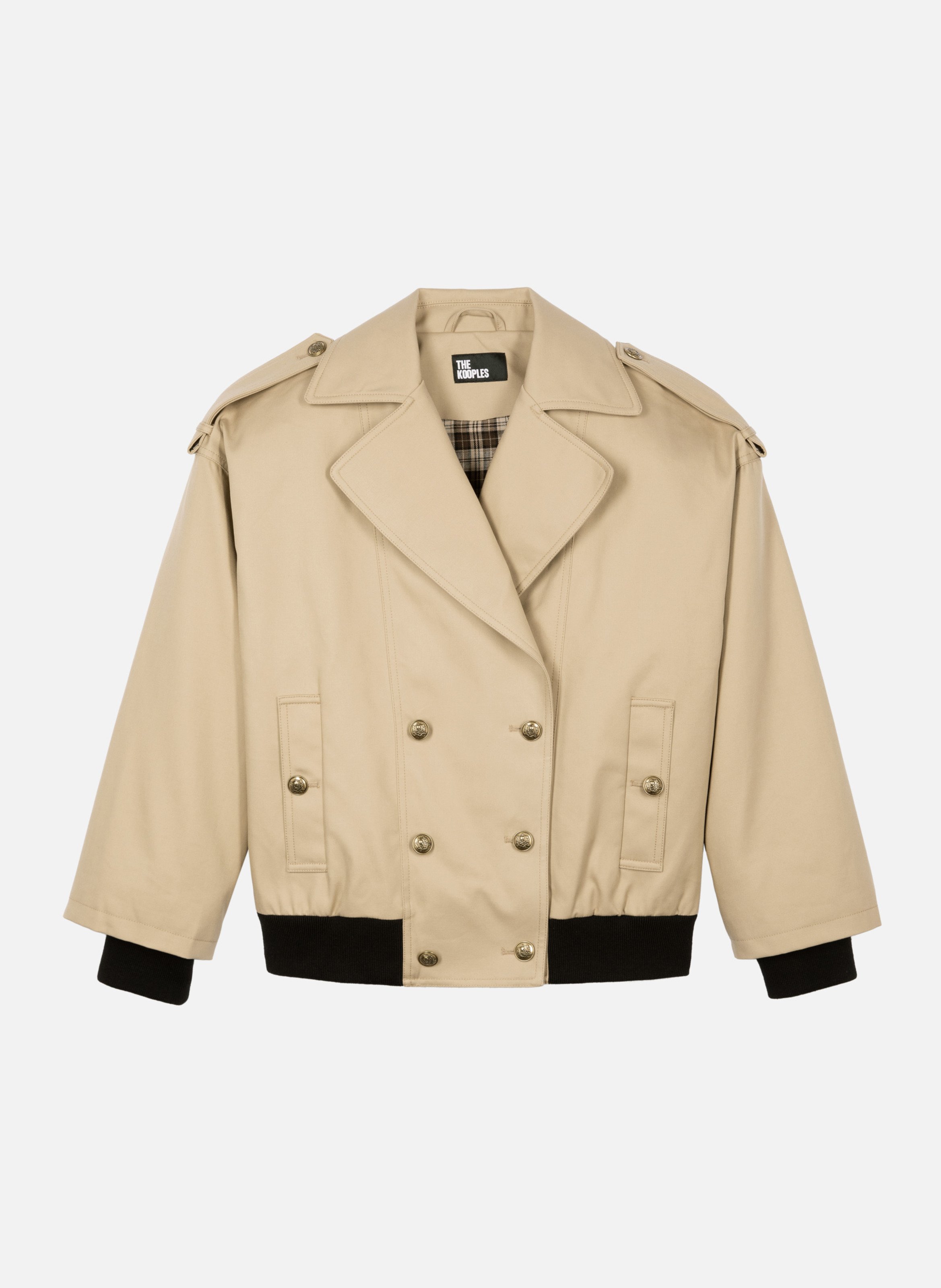 Trench court en coton THE KOOPLES Beige