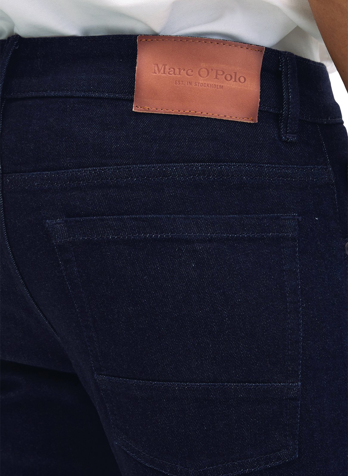 Skinny jeans met lage taille in effen kleur MARC O'POLO Blauw