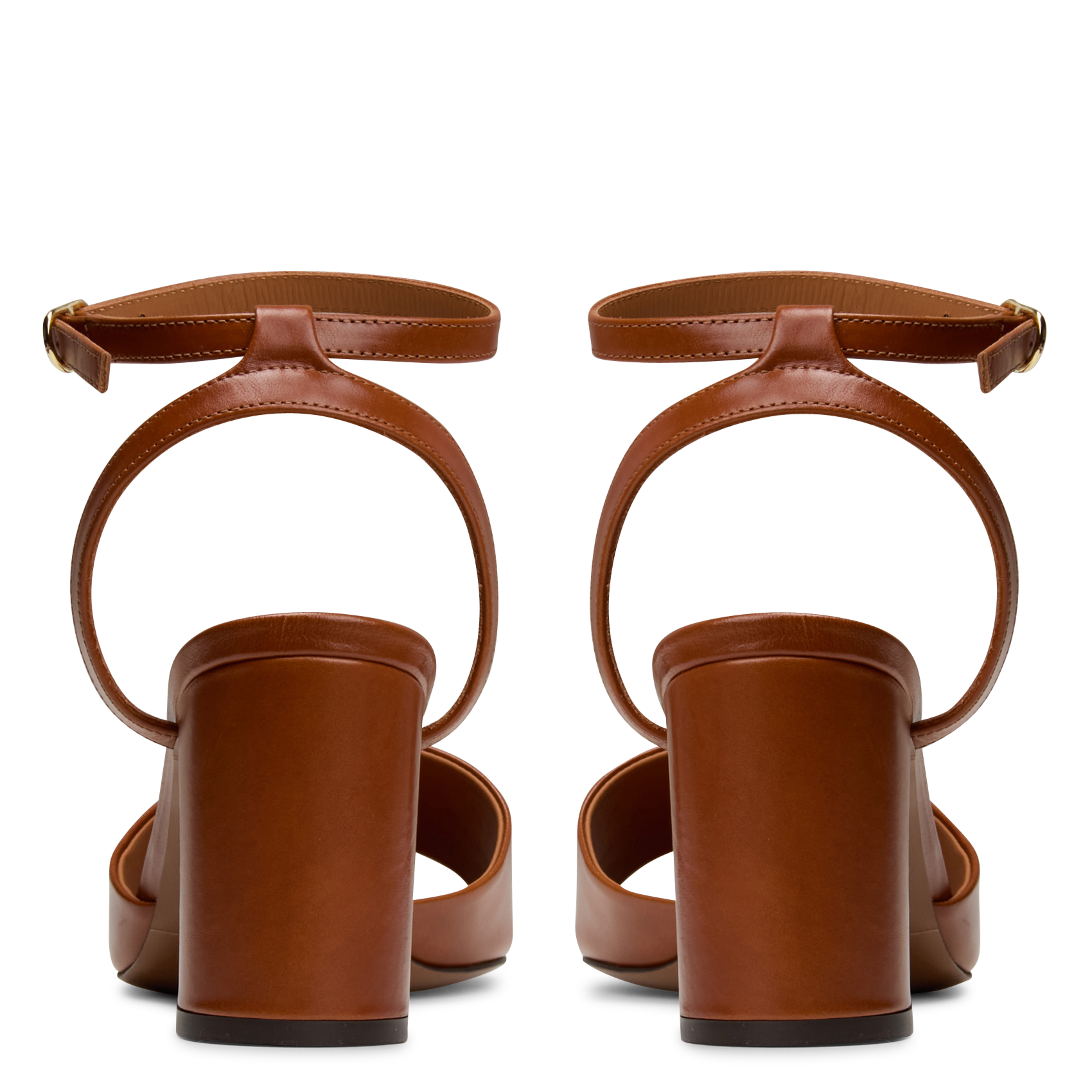 Halfhoge, leren sandalen RIVECOUR Bruin