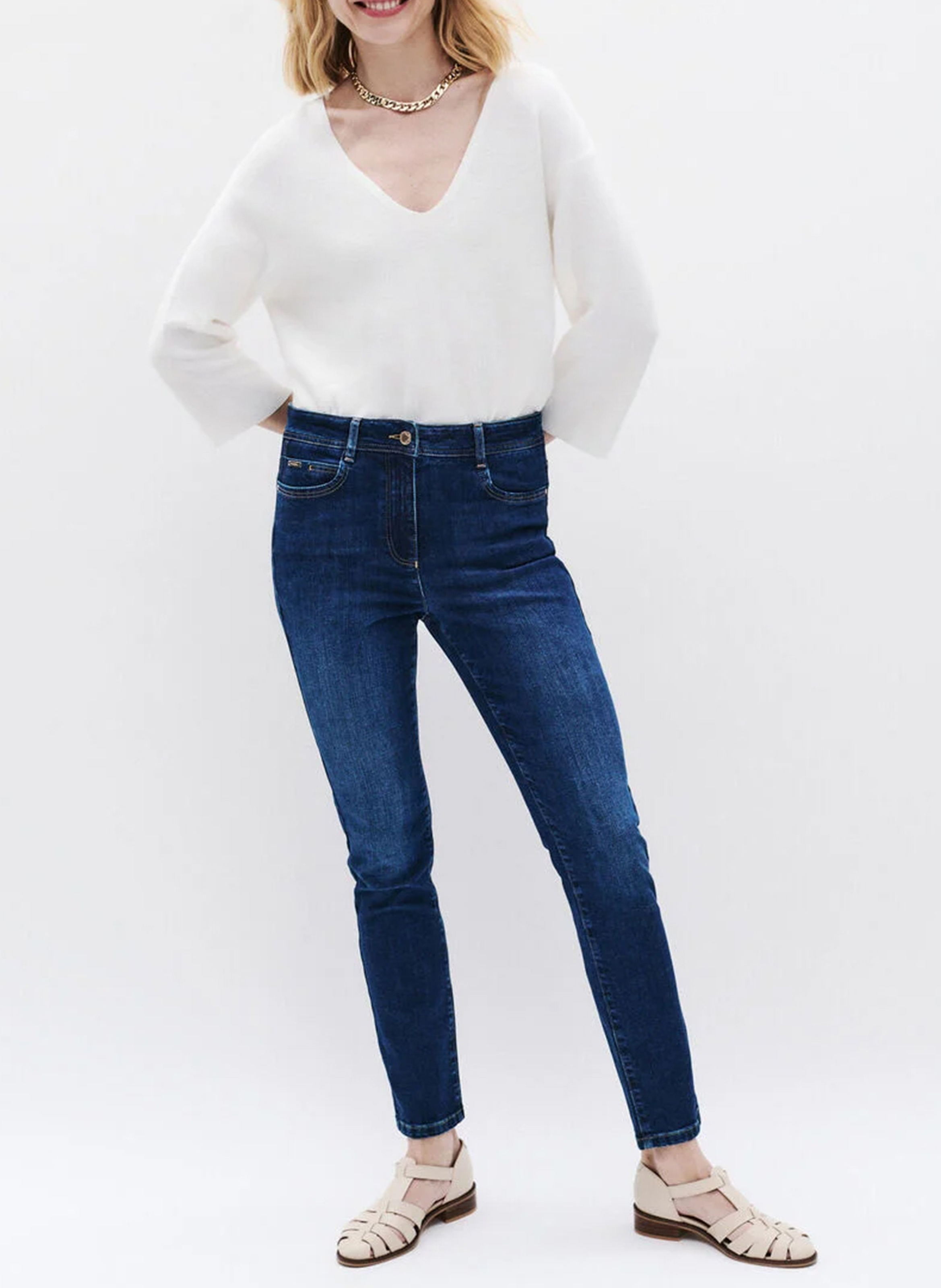 Gerade geschnittene Jeans aus Baumwoll-Mix CAROLL Blau
