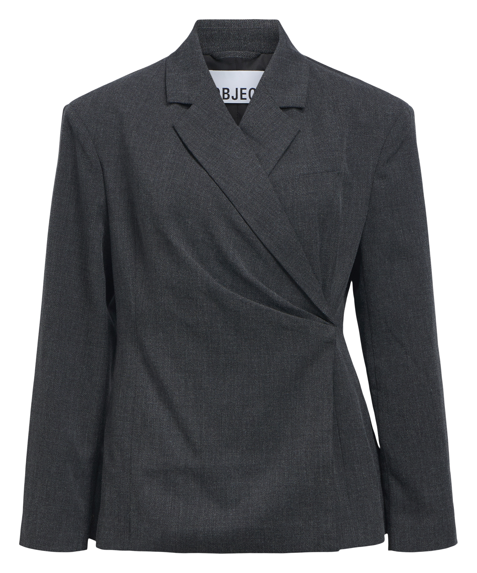 Einfarbiger taillierter Blazer OBJECT Grau