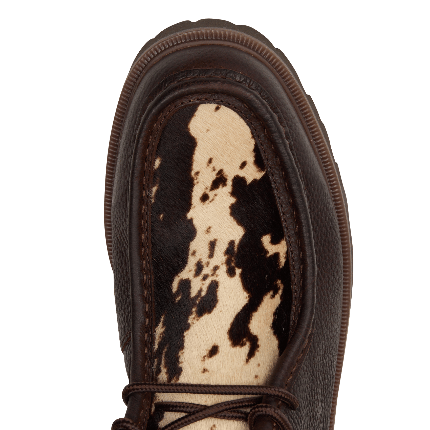 Animal print lace-up leather moccasins CLARKS Brown