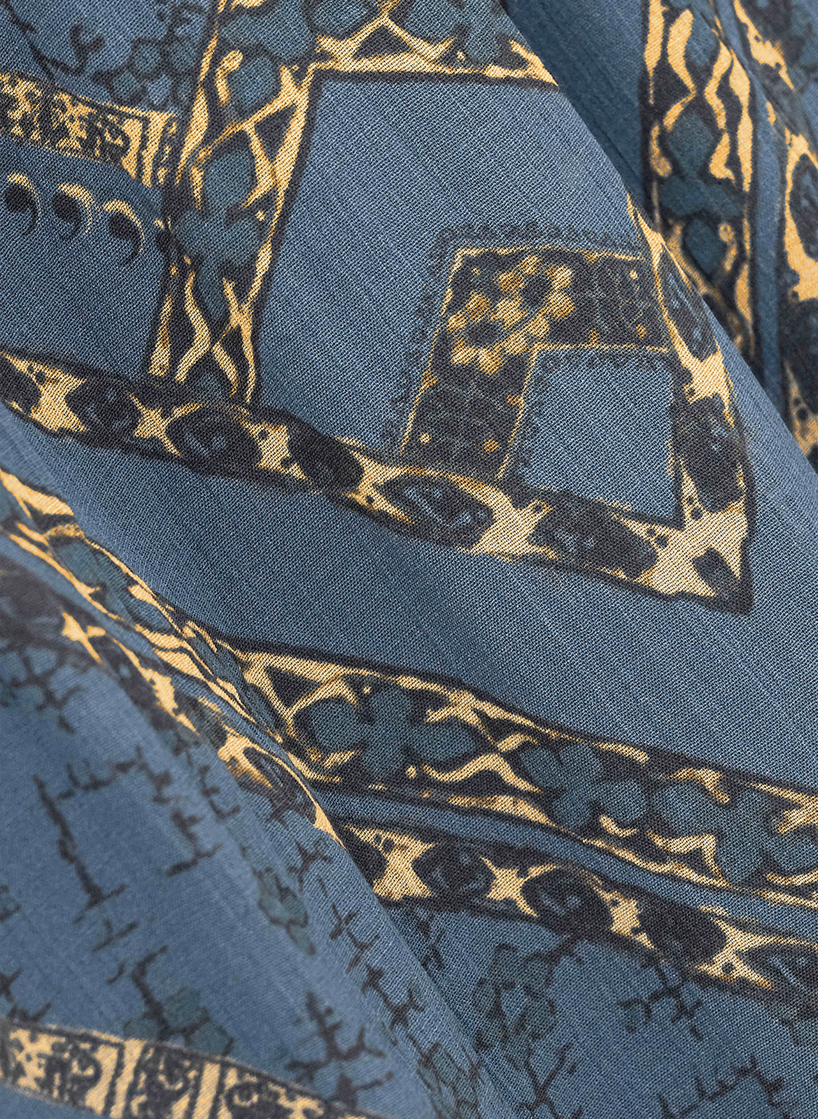 Gerade geschnittenes Midikleid mit Print BA&SH Blau
