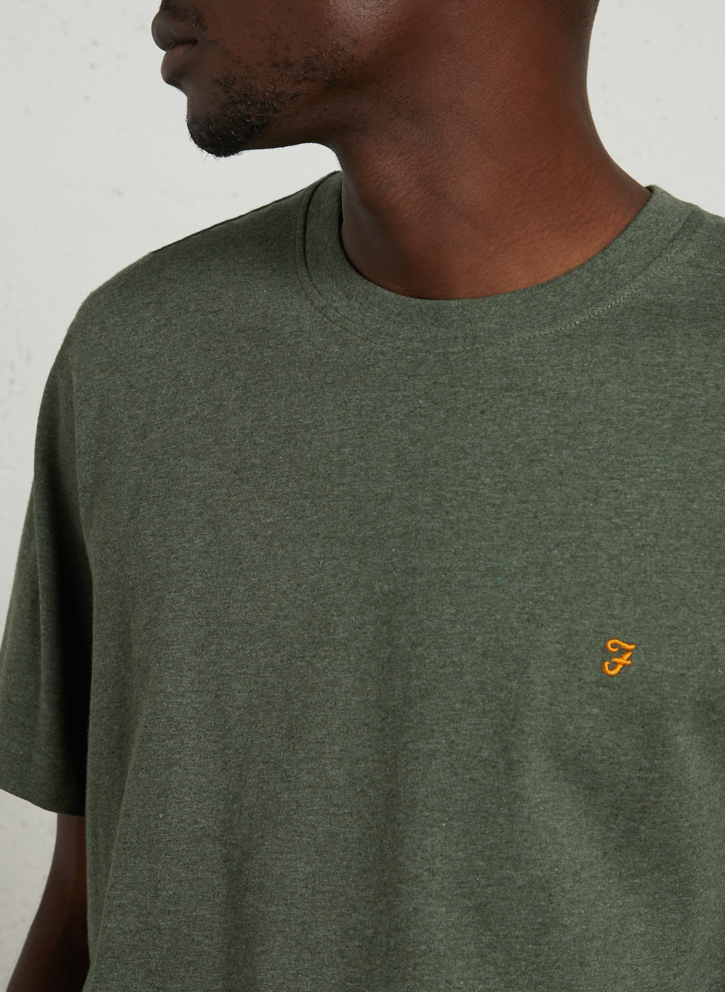 Tee-shirt col rond en coton bio FARAH Vert