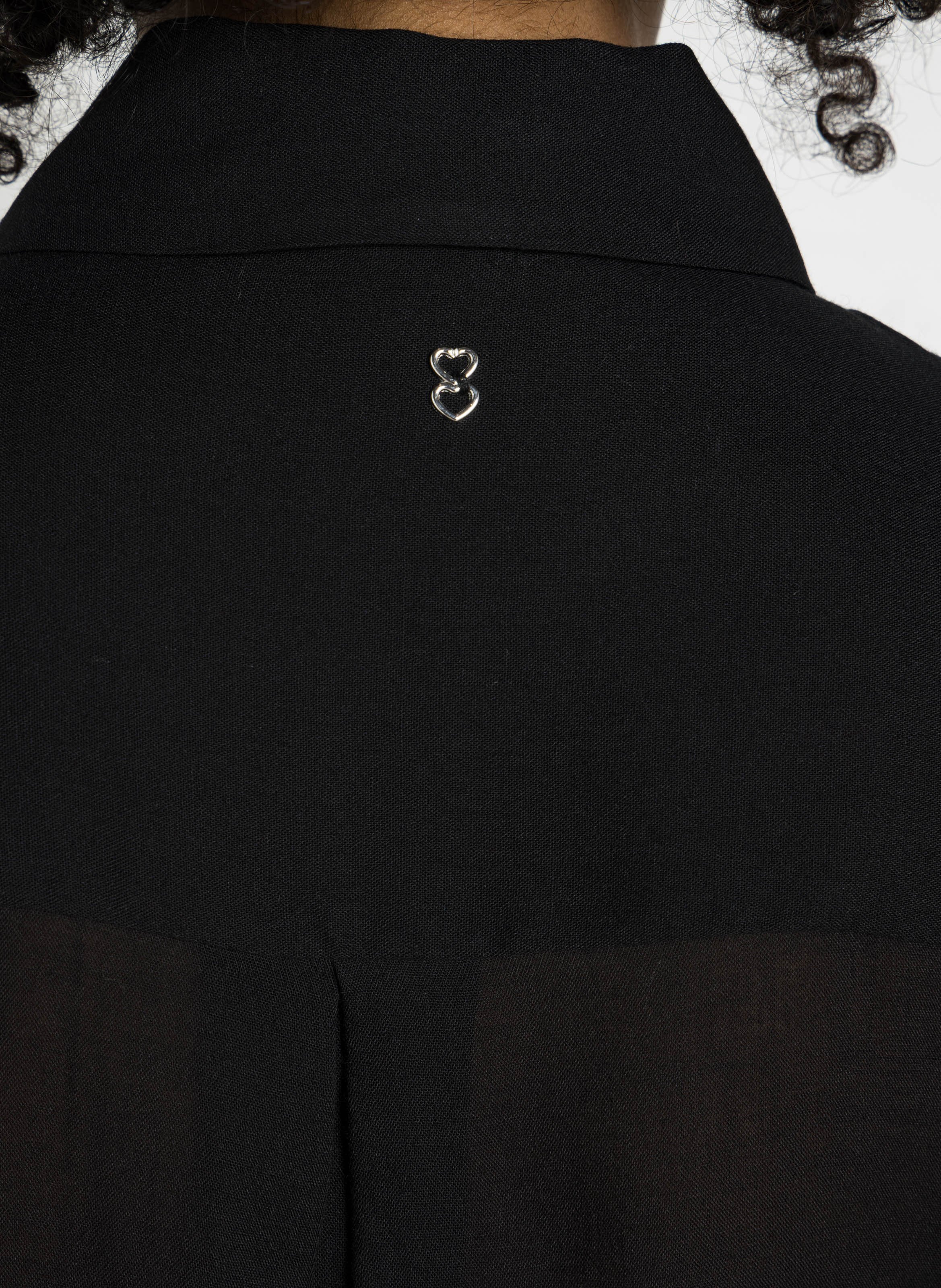 Chemise manches longues PLEASE Noir