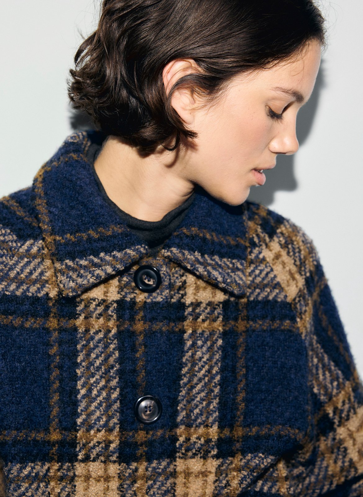 Veste droite à carreaux GERARD DAREL Bleu