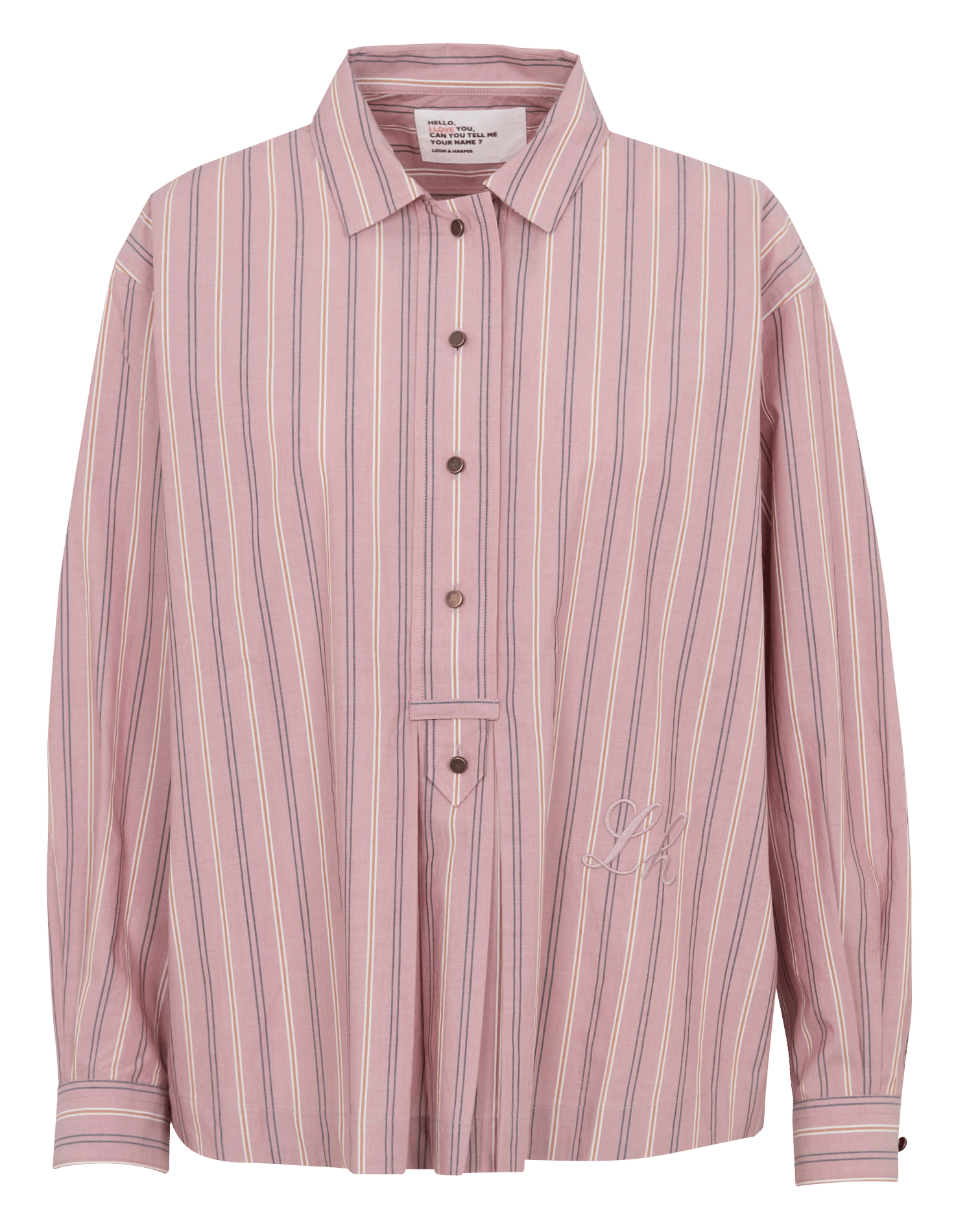 Baumwollhemd mit Print  LEON & HARPER Rosa