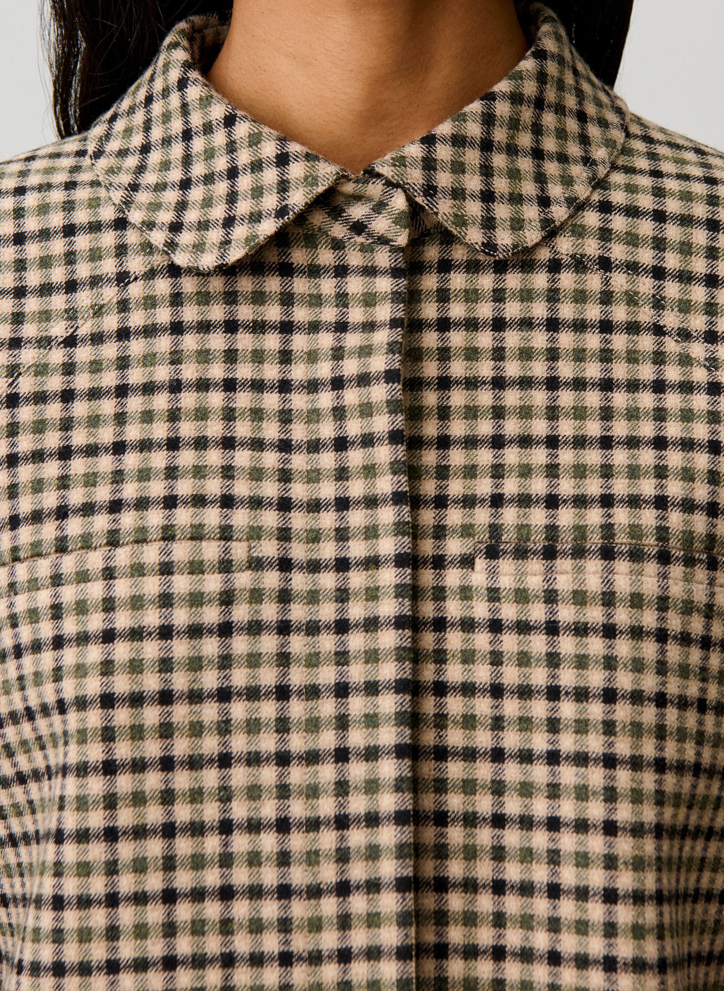 veste courte à carreaux en laine mélangée CLAUDIE PIERLOT Multicolore