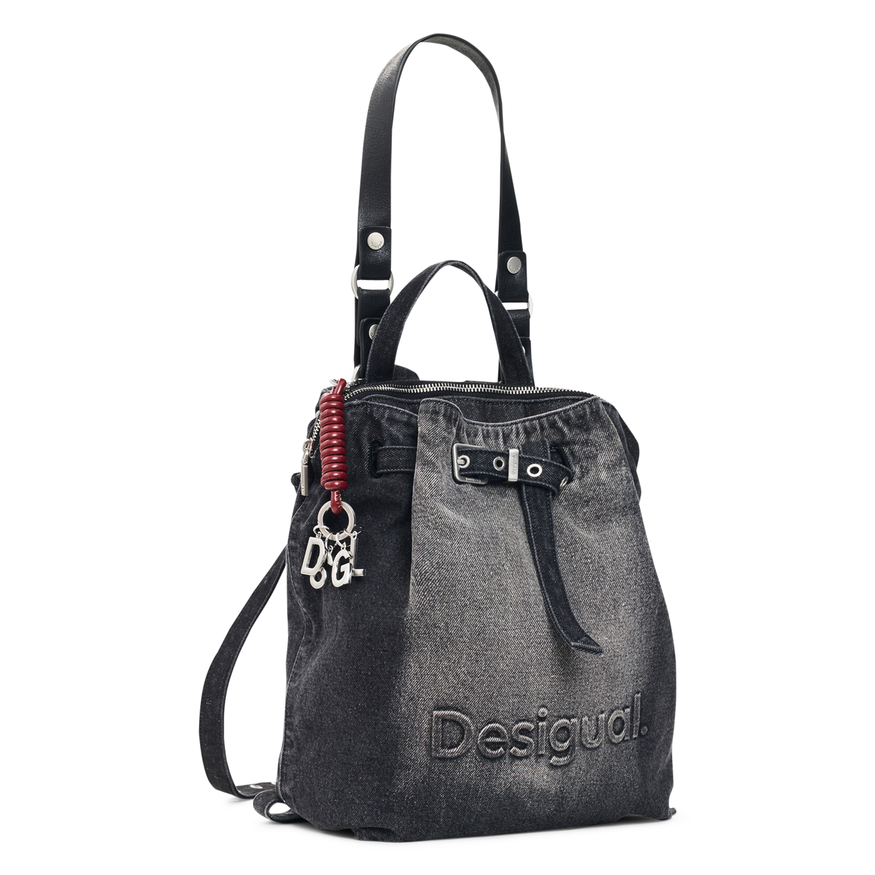 Sac à dos denim moyen DESIGUAL Noir