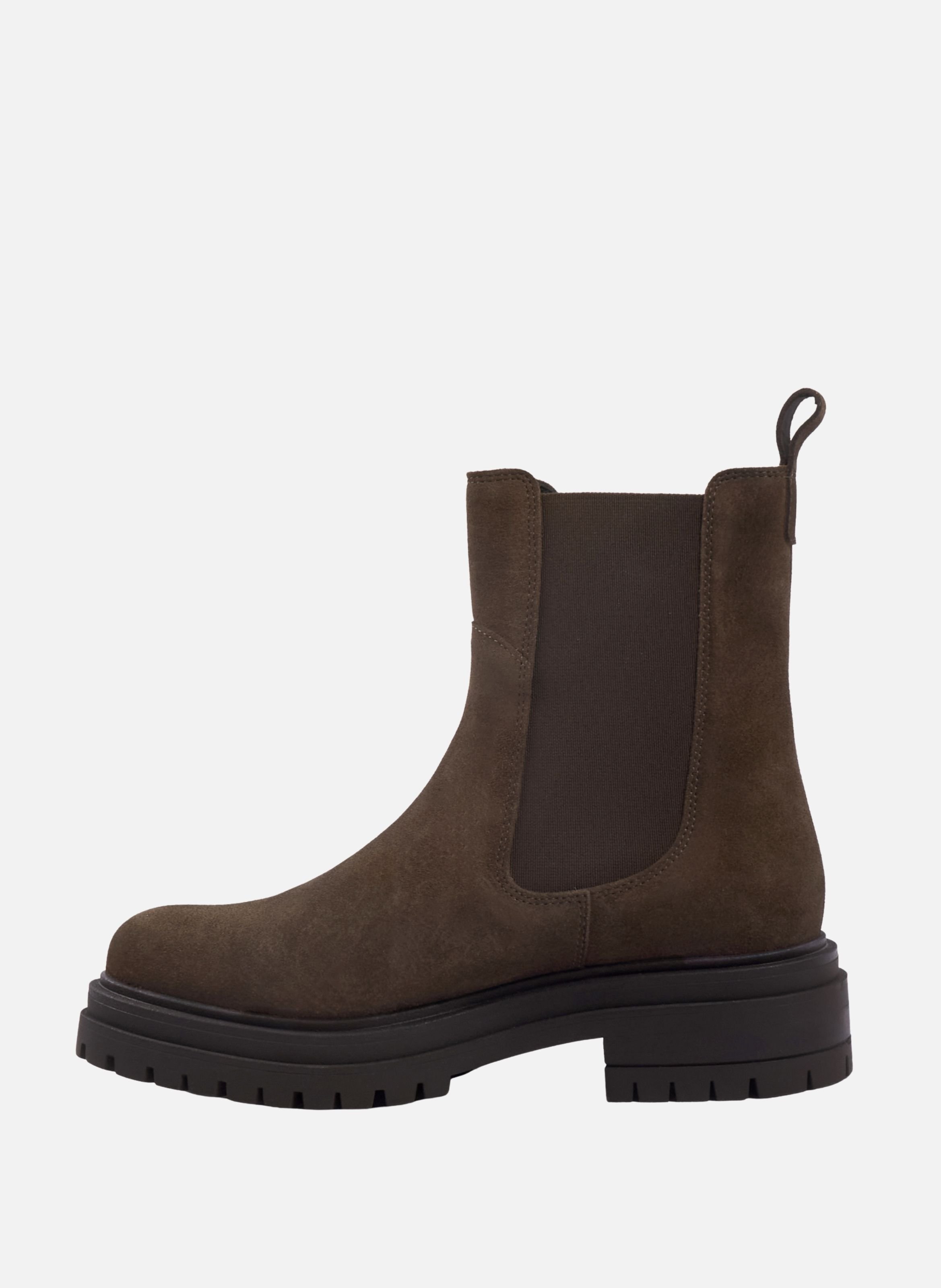 Bottines chelsea crantées suede leather JULES & JENN Brown