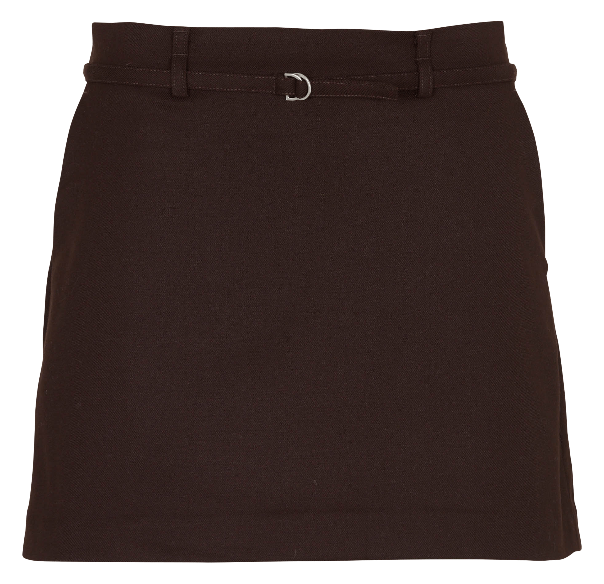 Jupe-short droite à ceinture KOOKAI Marron