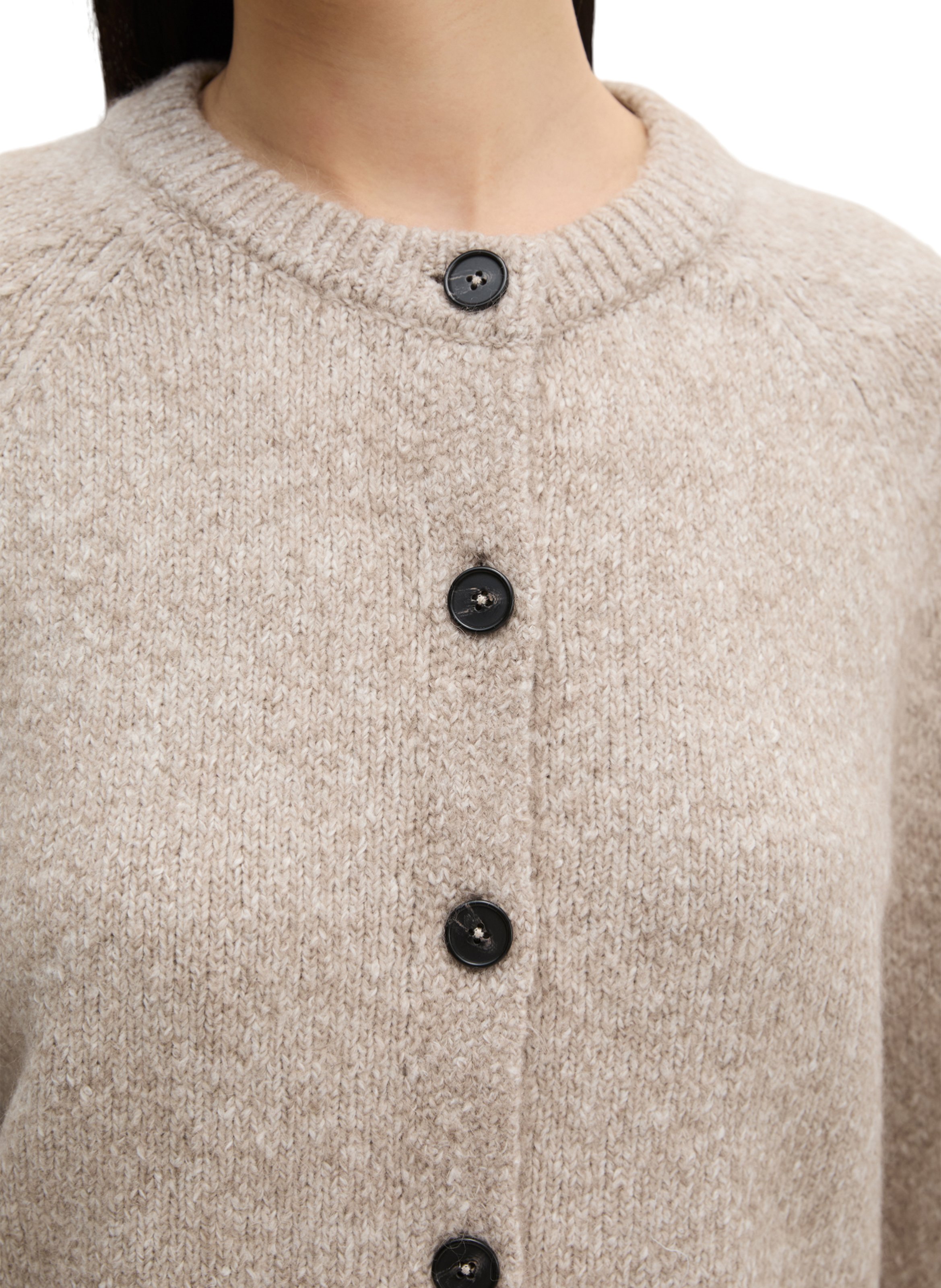 Vest met ronde hals - katoenblend MARC O'POLO Bruin