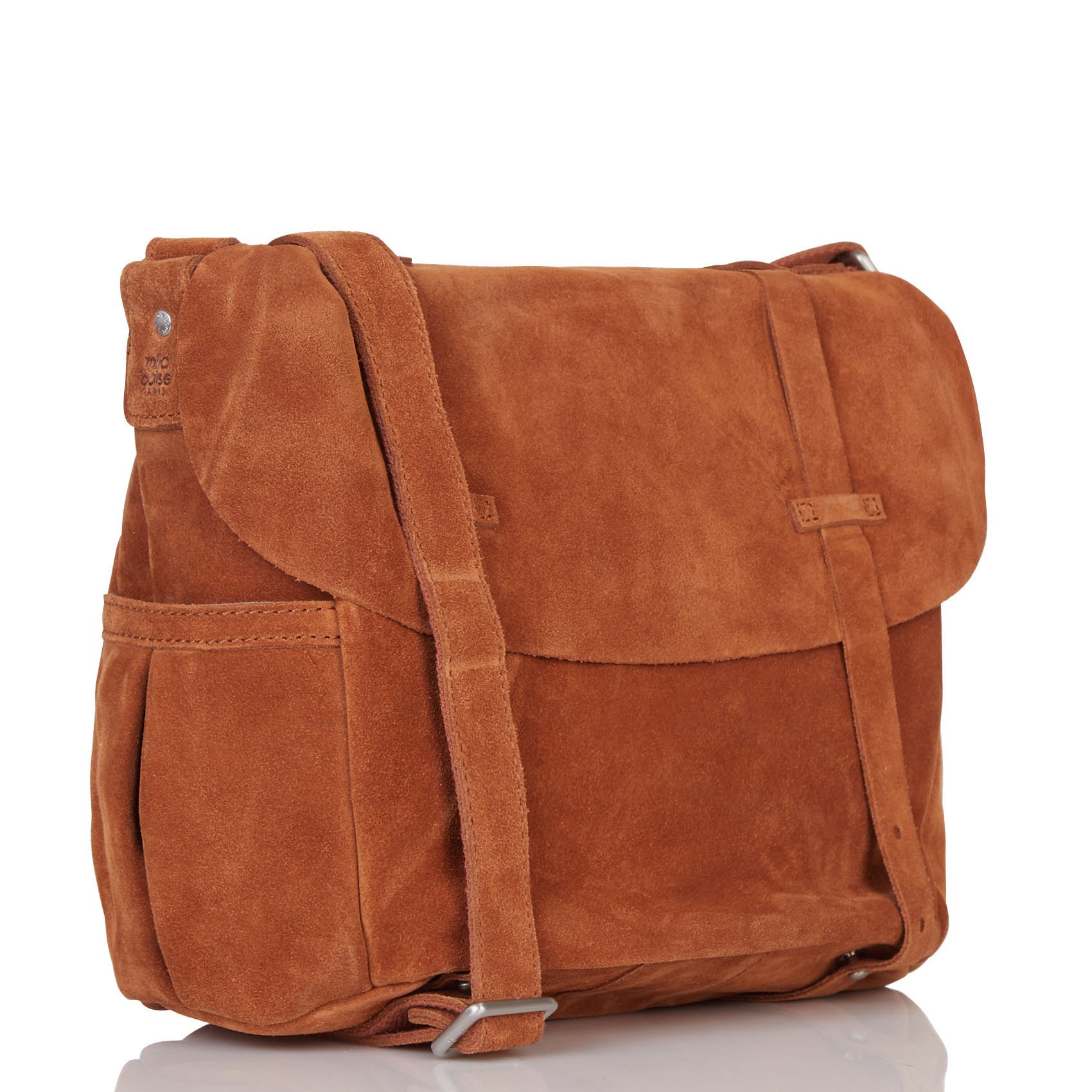 Suède schoudertas MILA LOUISE Bruin