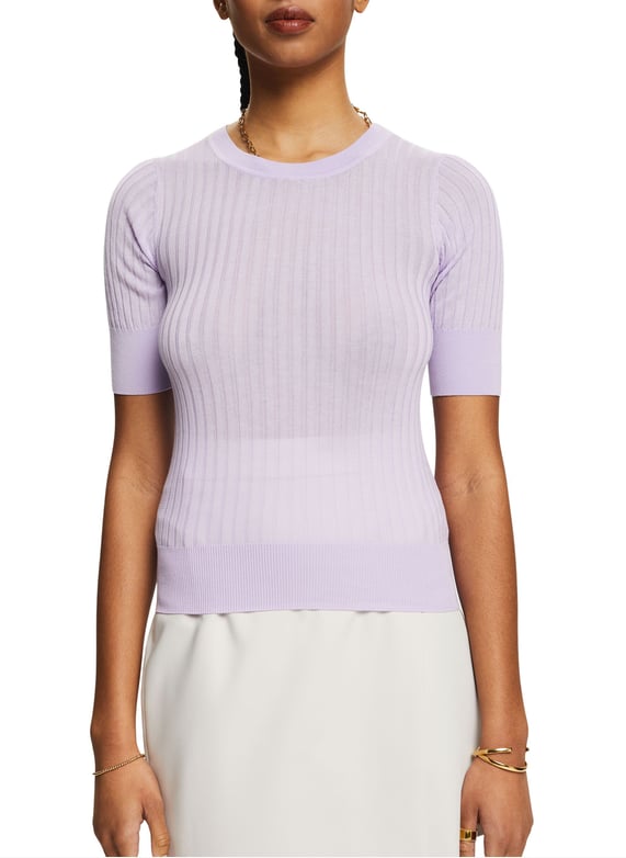 Trui met ronde hals Lavender Esprit Dames Place des Tendances
