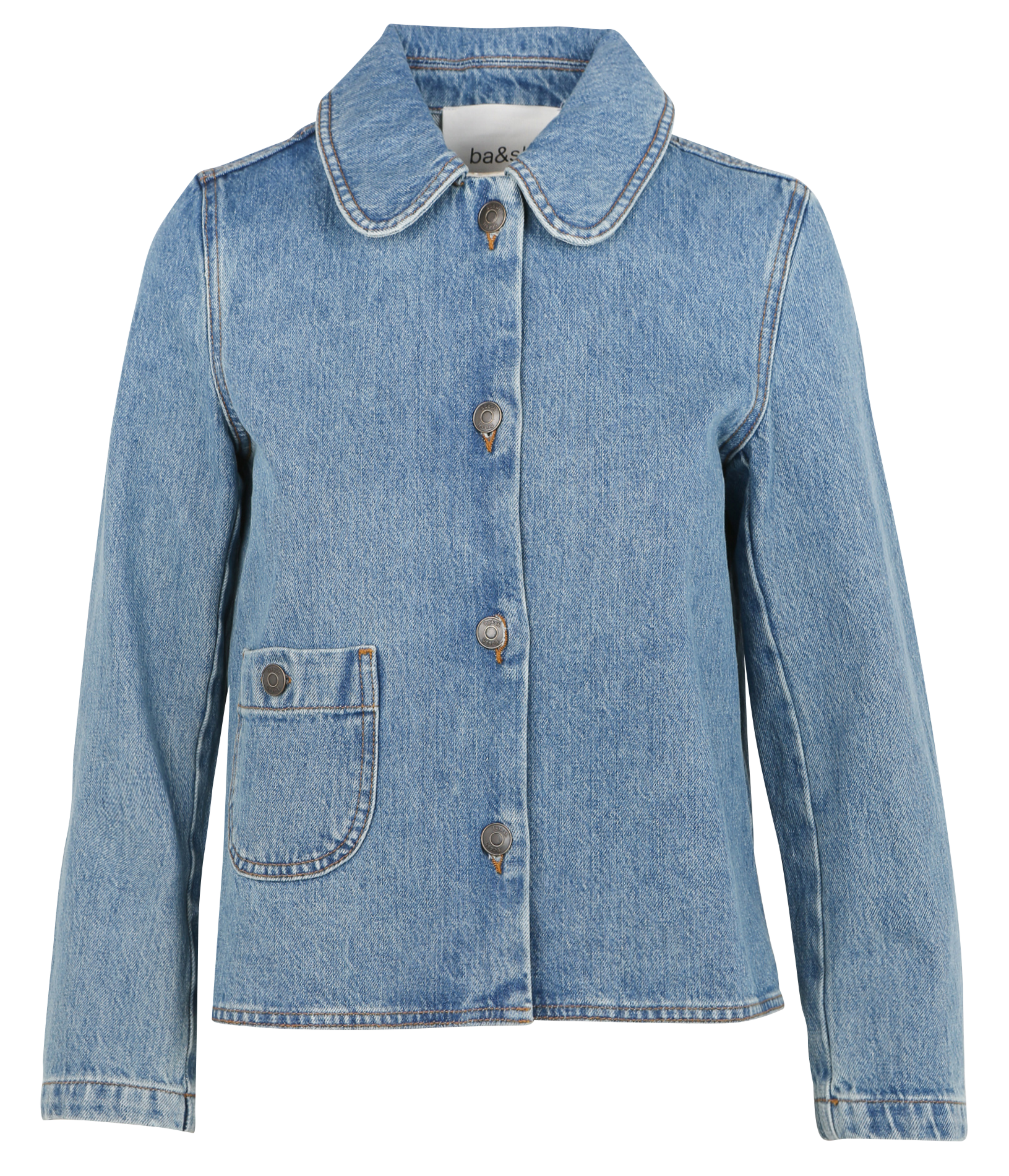 Veste courte en denim délavé BA&SH Bleu