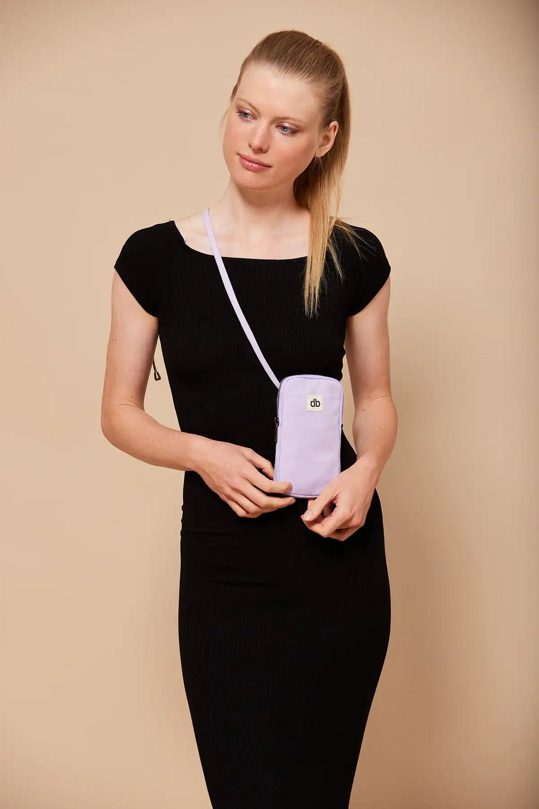 Cotton phone pouch Purple