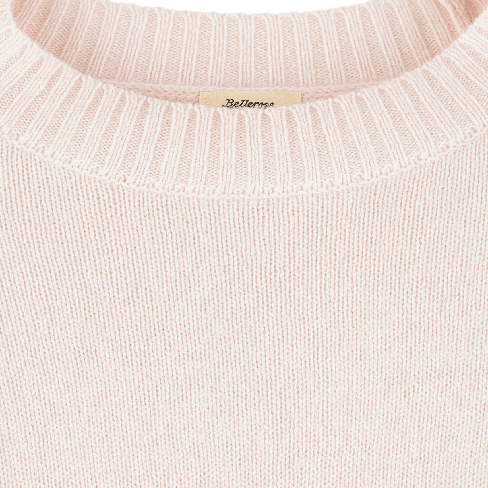 Round-neck wool-blend straight-cut sweater BELLEROSE Pink