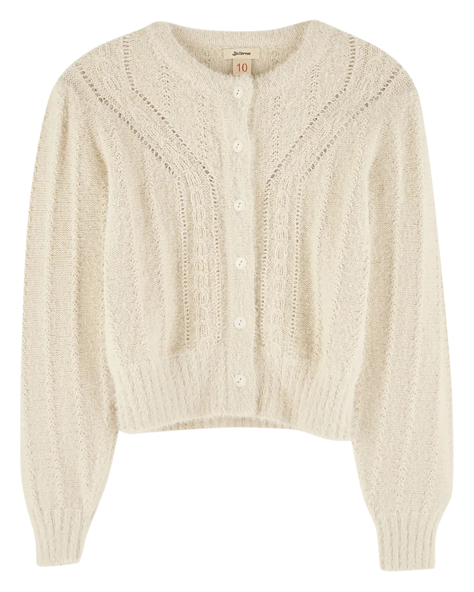 Openwork straight cardigan BELLEROSE Beige