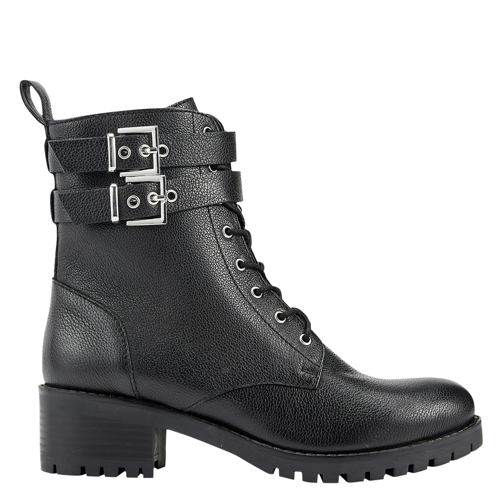 Bottines à lacets en cuir COSMOPARIS Black