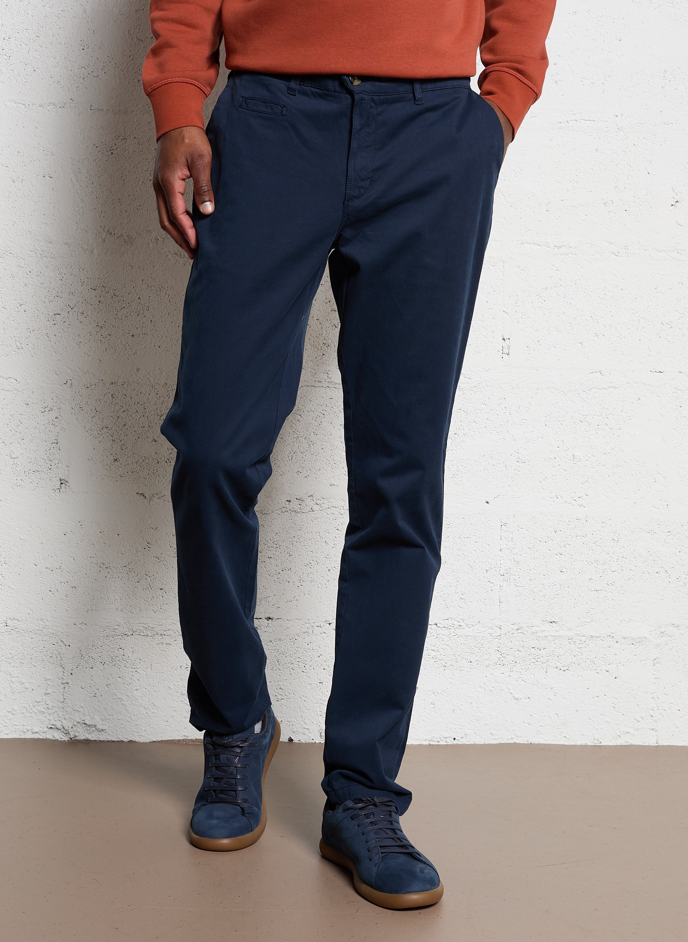 Gerade geschnittene Hose aus Bio-Baumwoll-Mix FAGUO Blau